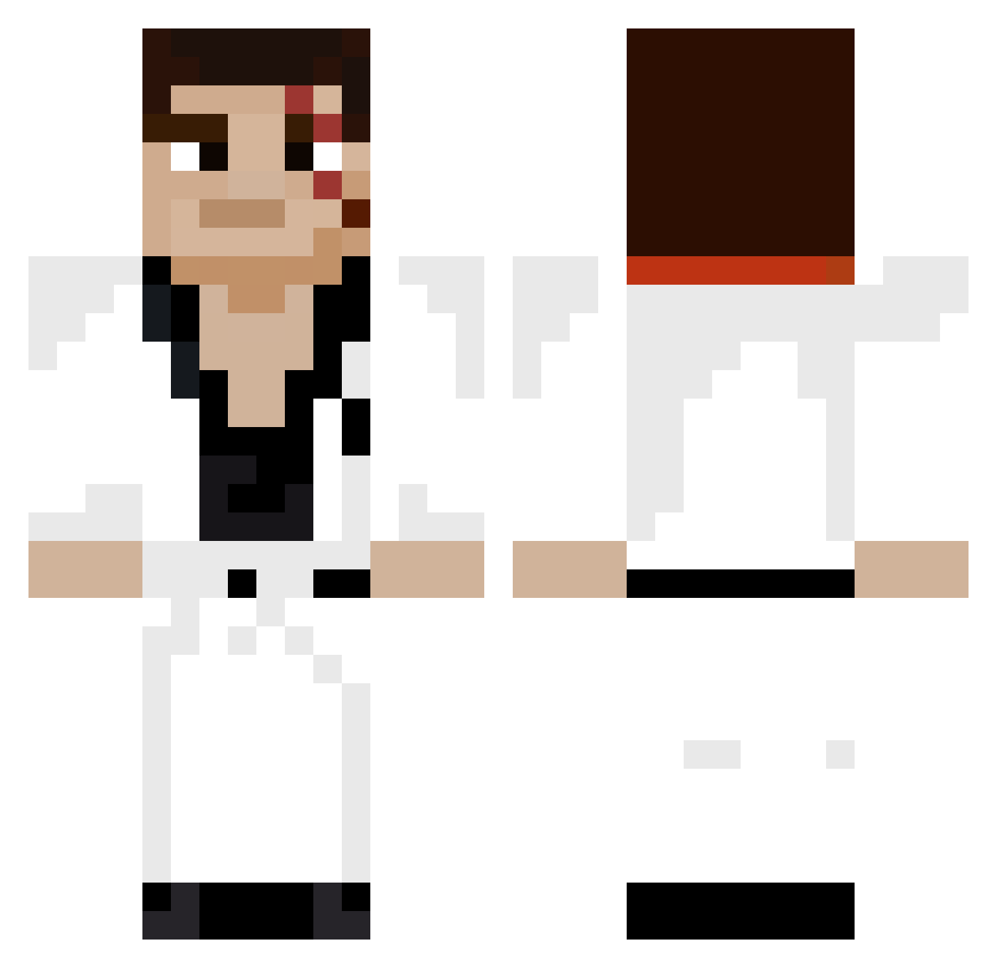 DeSpanishBoi Minecraft skin, front and back view