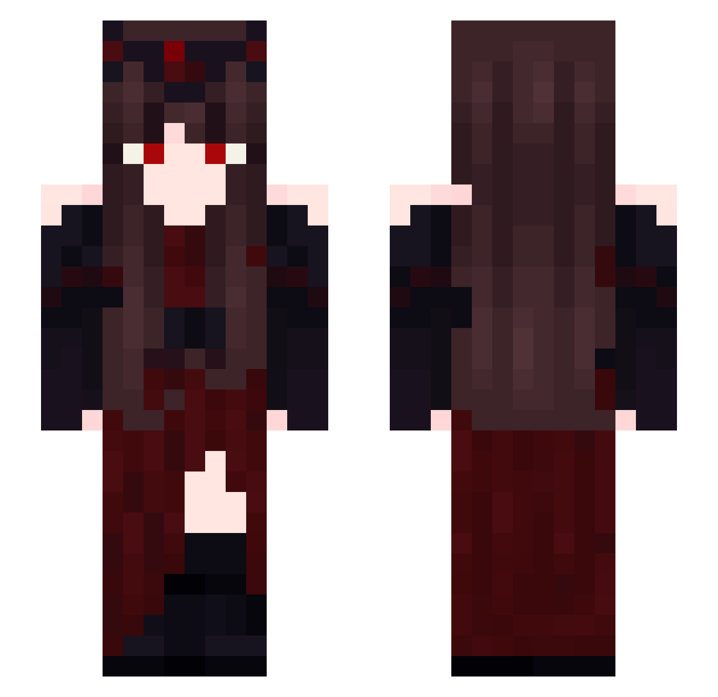rosethorne000 Minecraft skin, front and back view