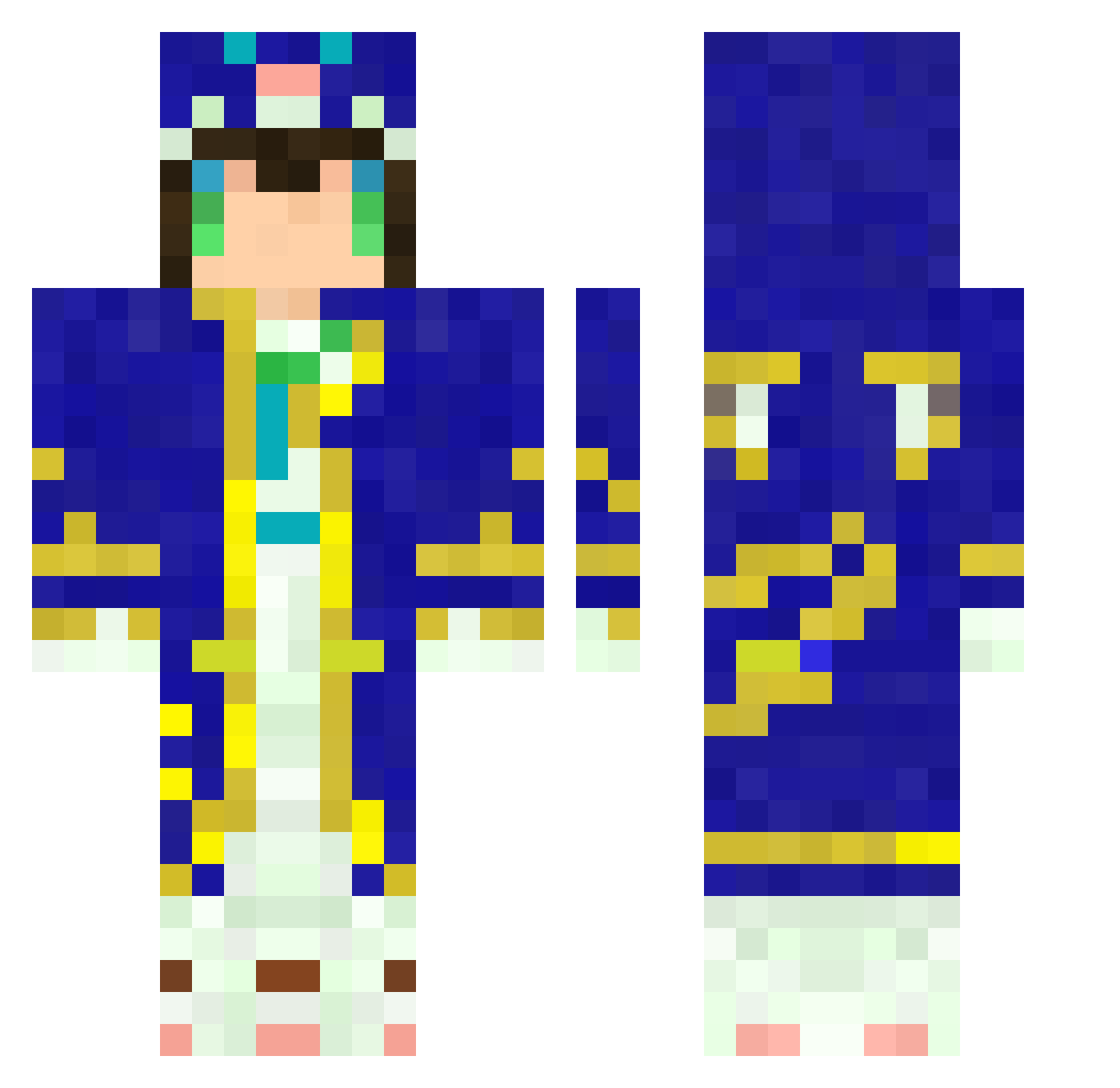 MUGIOTYA7 Minecraft skin, front and back view