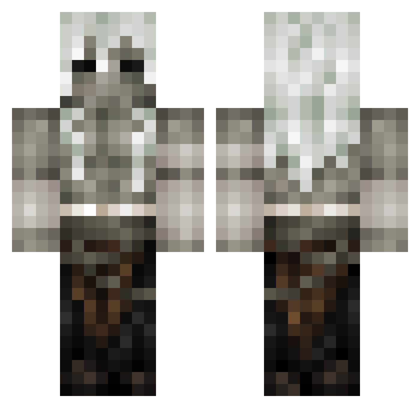 squidiify Minecraft skin, front and back view