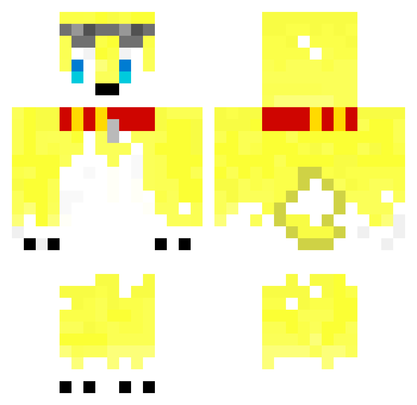 Sugar_258 Minecraft skin, front and back view