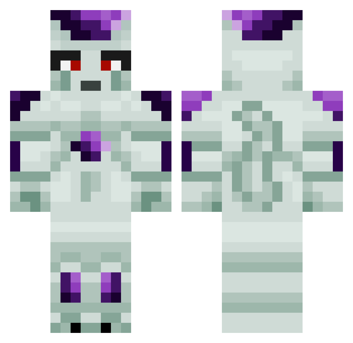 kristofxd Minecraft skin, front and back view