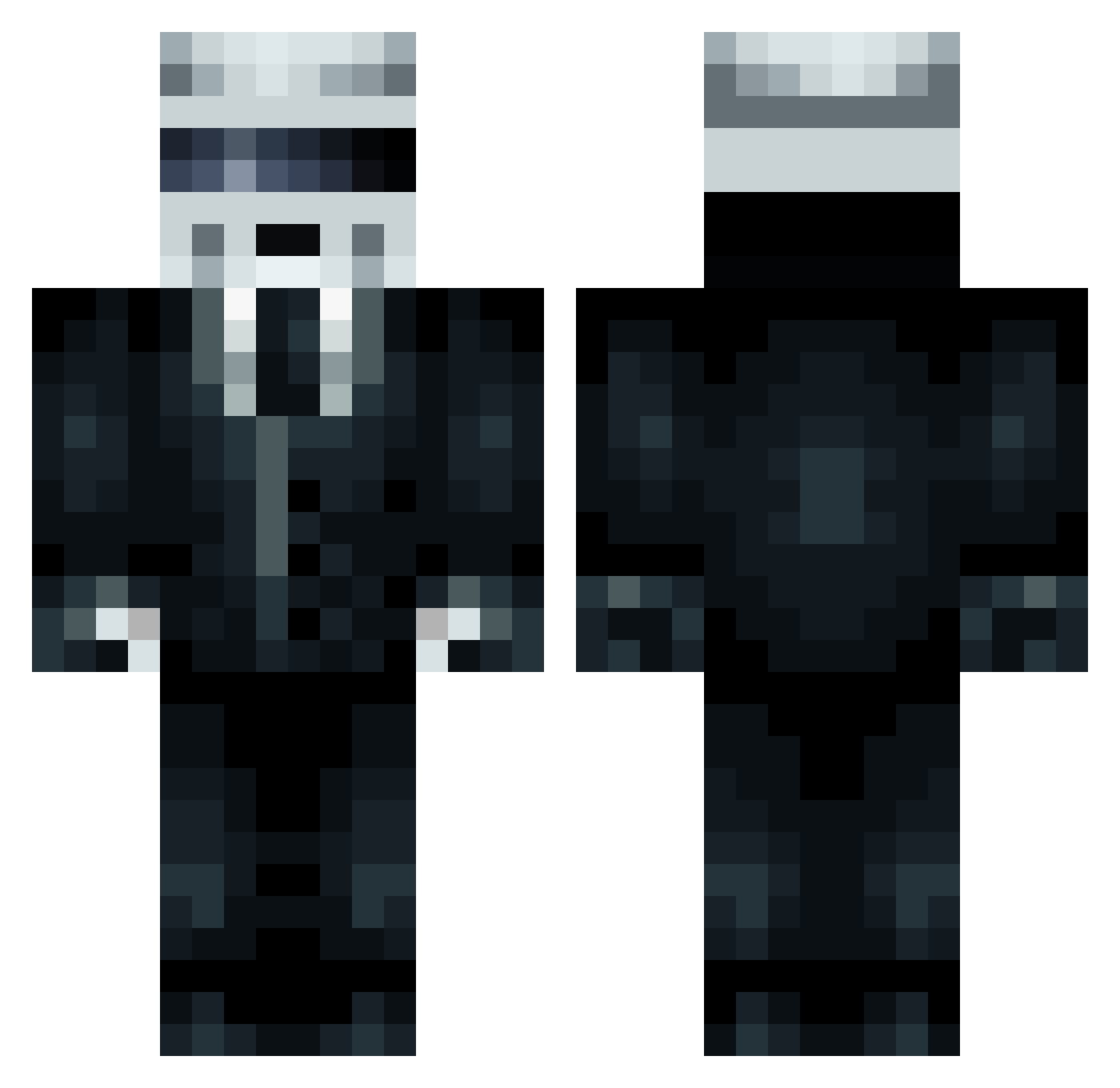 DatGTRman Minecraft skin, front and back view