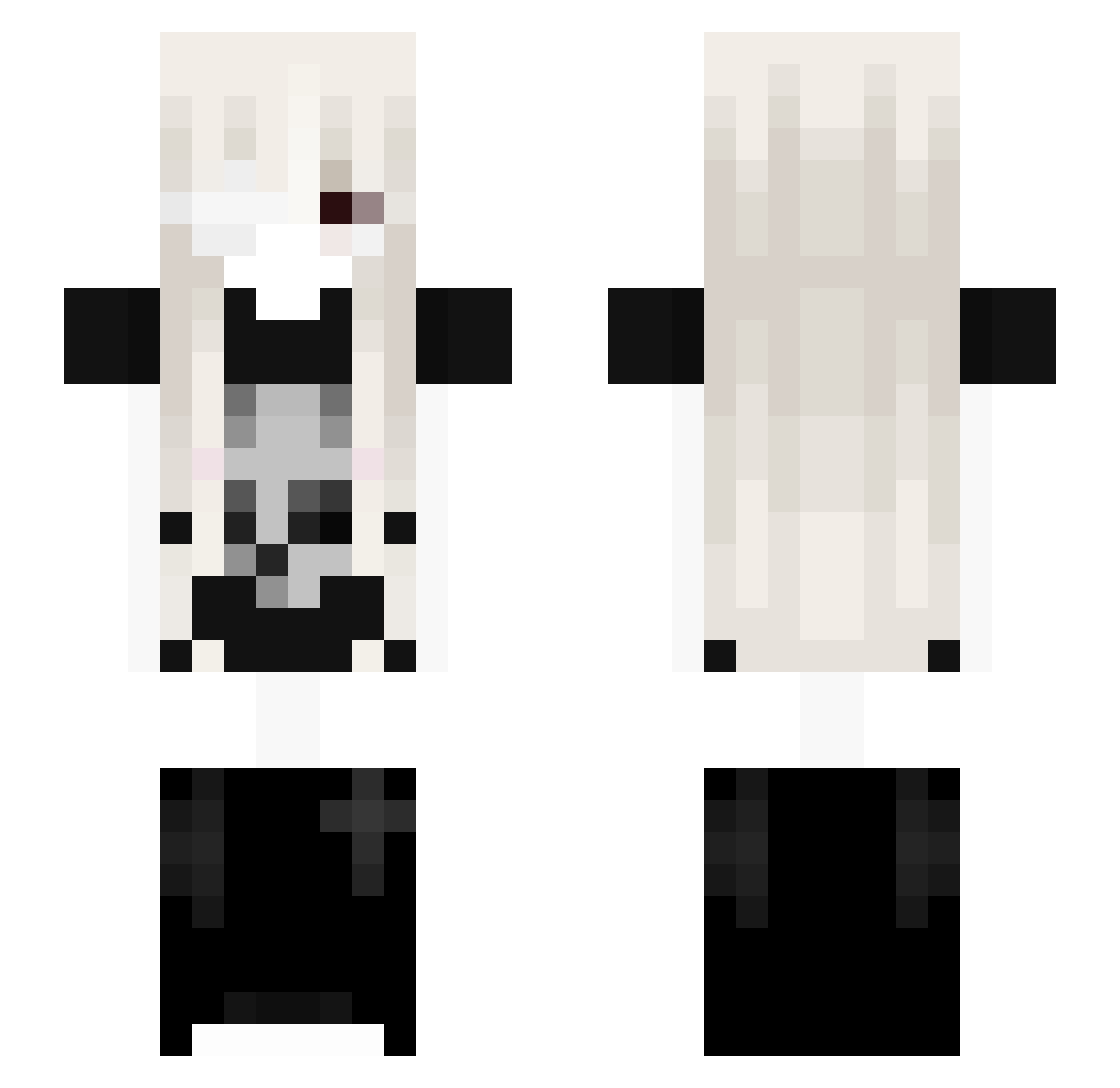 0x636563 Minecraft skin, front and back view