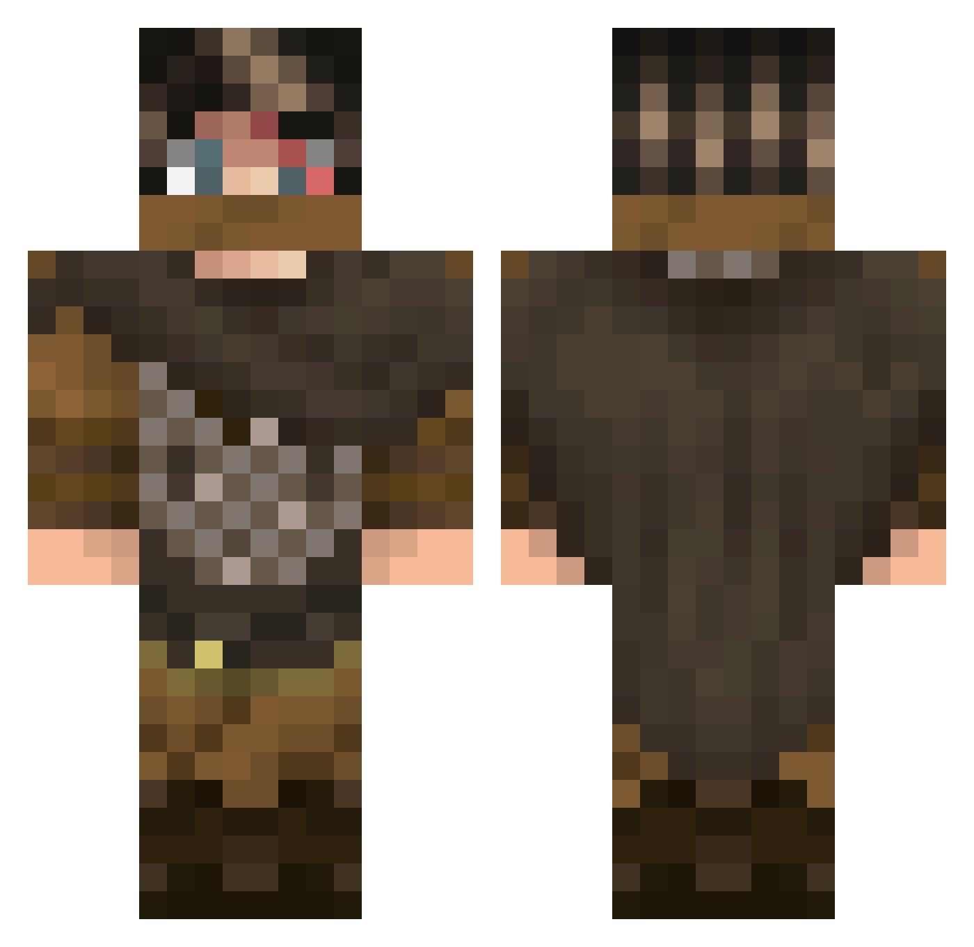 Windser0 Minecraft skin, front and back view