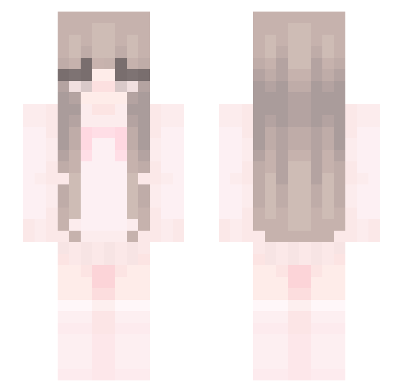 Jaylani Minecraft skin, front and back view