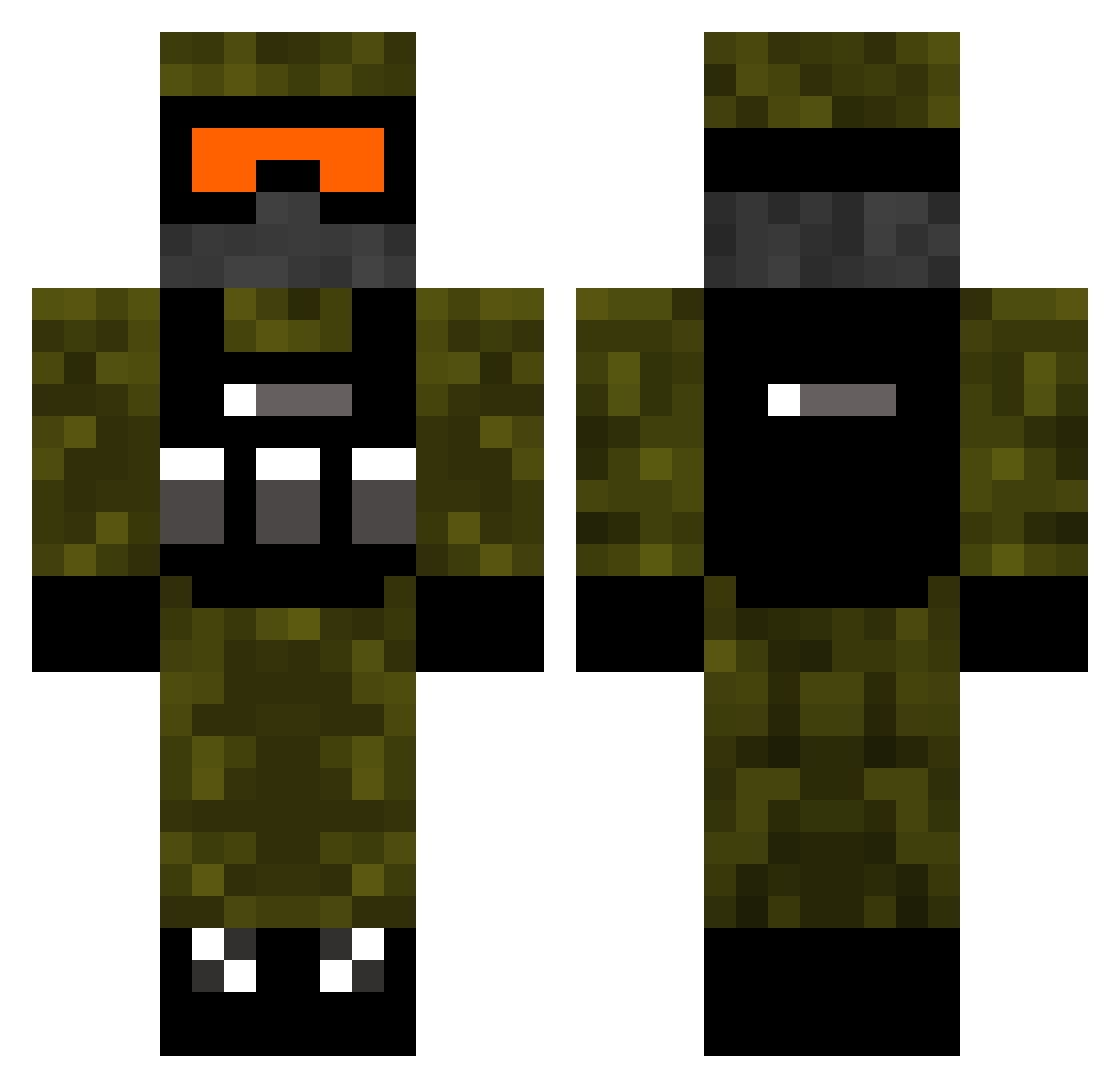 mkbobalien Minecraft skin, front and back view