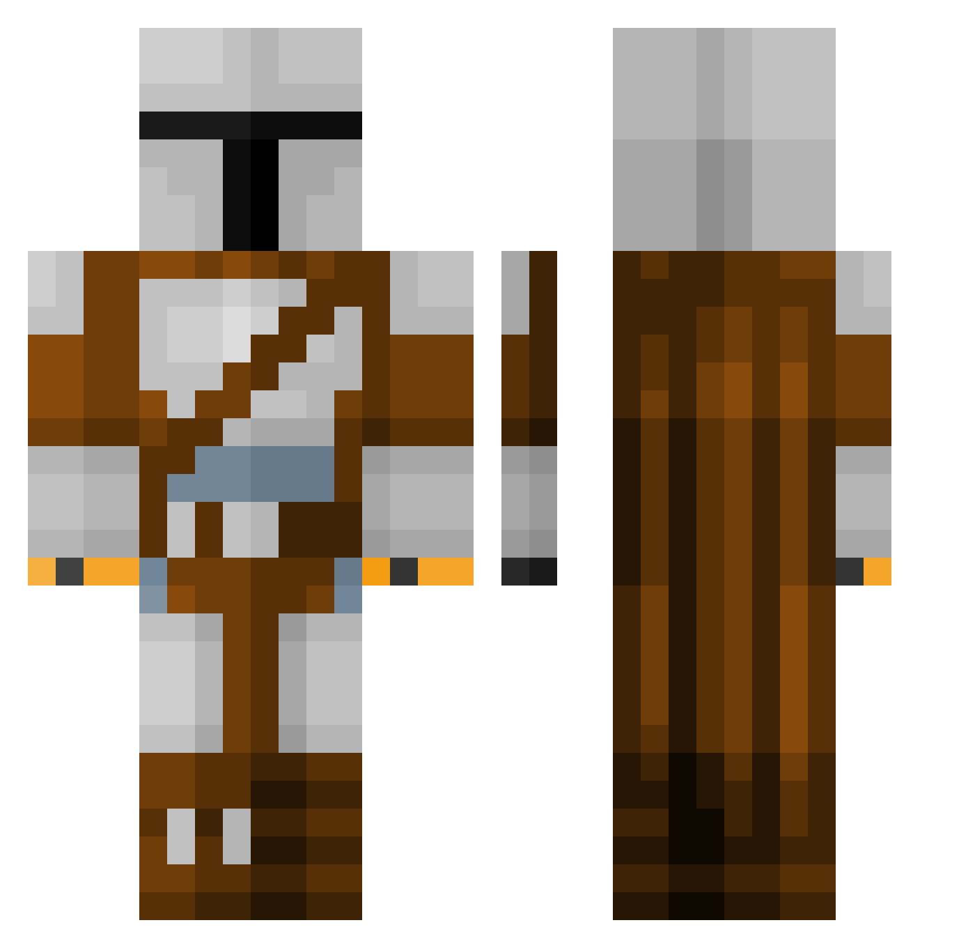 KatryTerrry Minecraft skin, front and back view