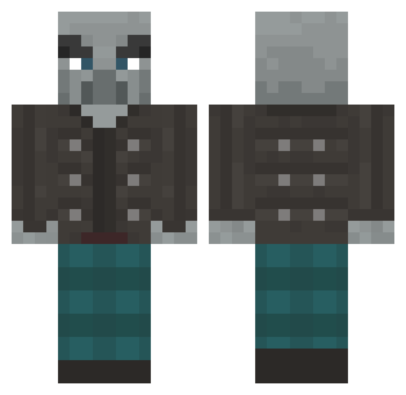 Ful_Lid Minecraft skin, front and back view