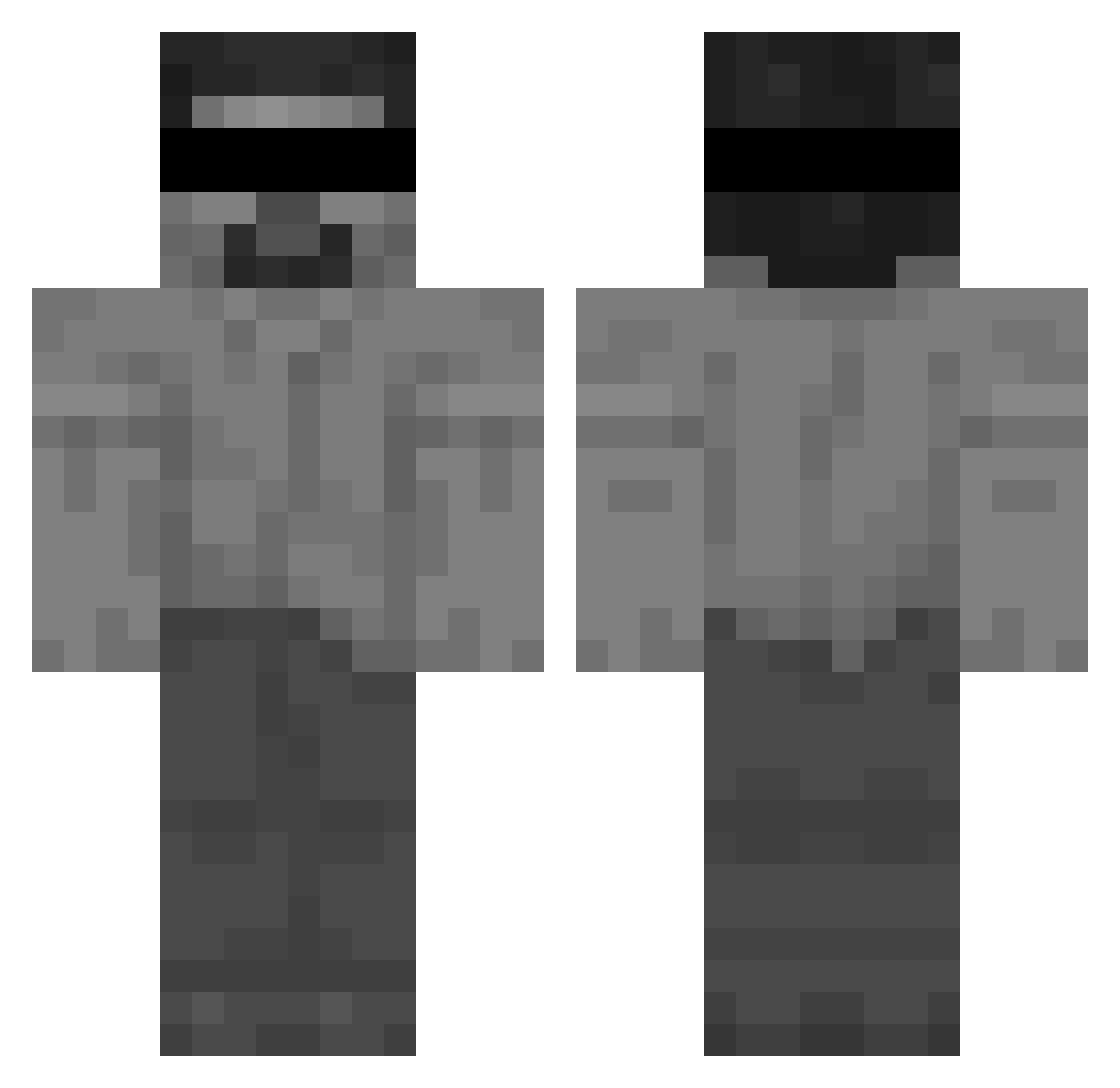 Bigtaipan74 Minecraft skin, front and back view