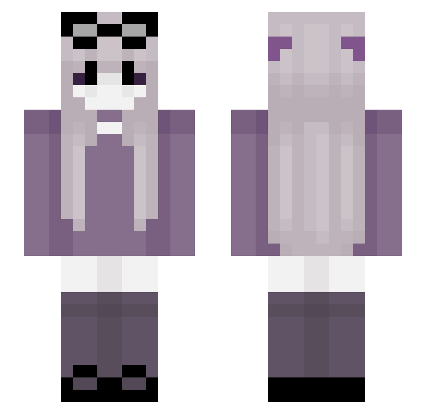 Aranelie Minecraft skin, front and back view