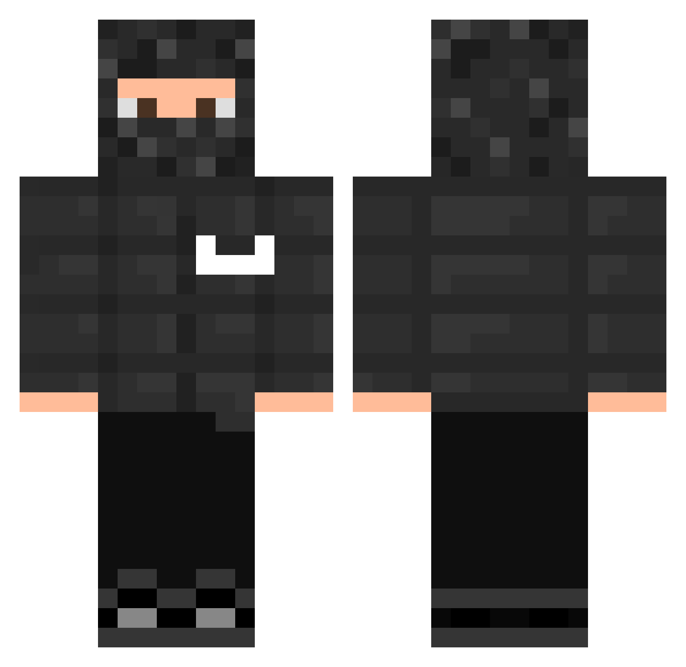 Freedy12 Minecraft skin, front and back view