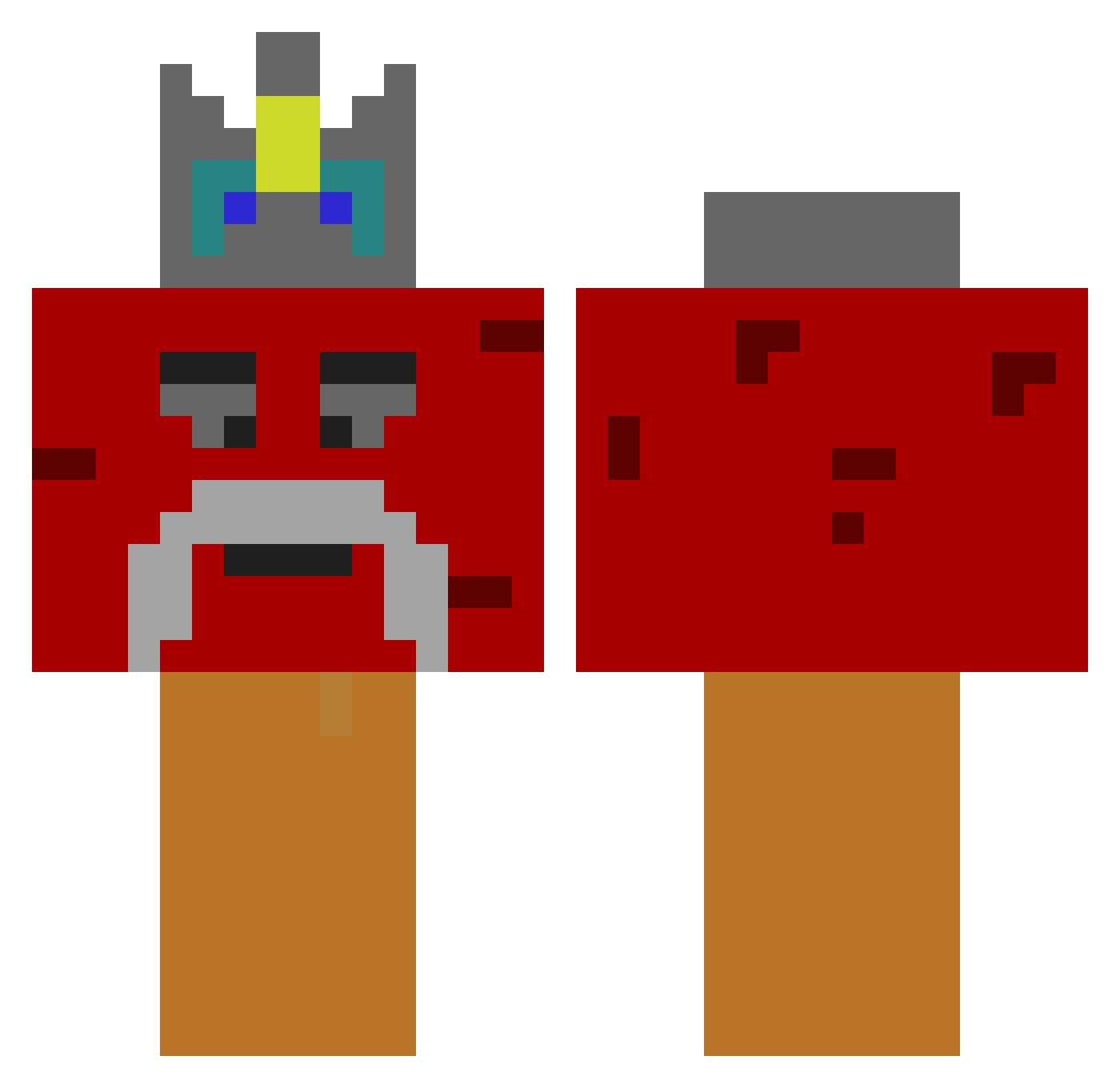 Meybuzlu Minecraft skin, front and back view