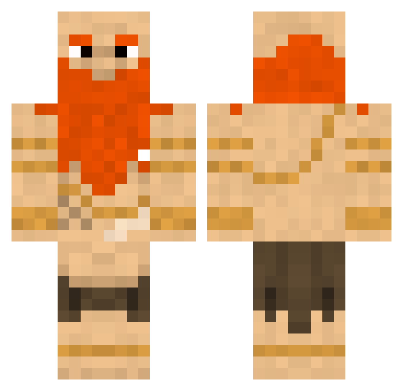 Guird0 Minecraft skin, front and back view