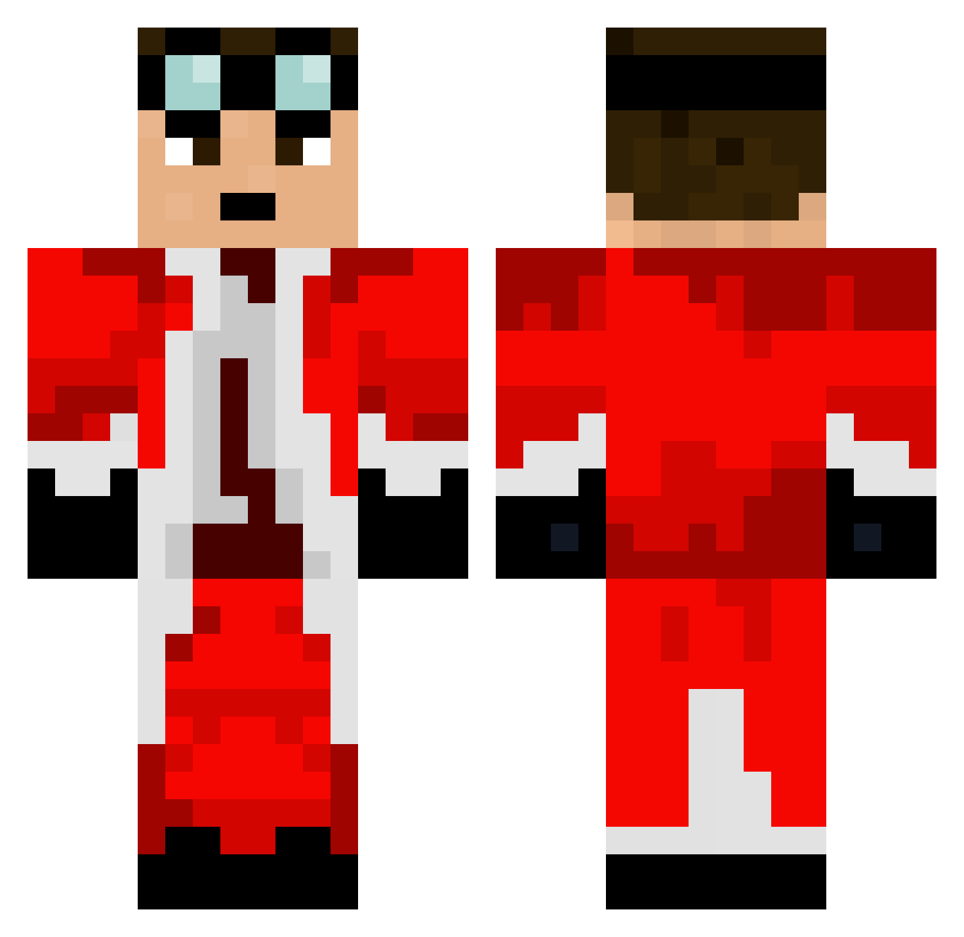 AdletTheBest Minecraft skin, front and back view