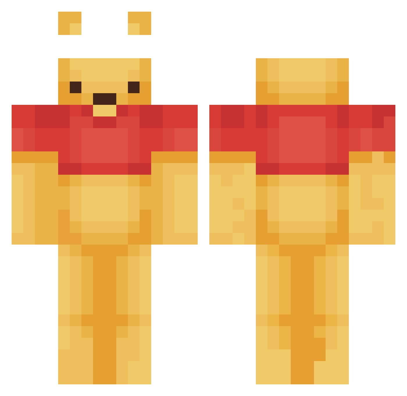 frytusiek Minecraft skin, front and back view