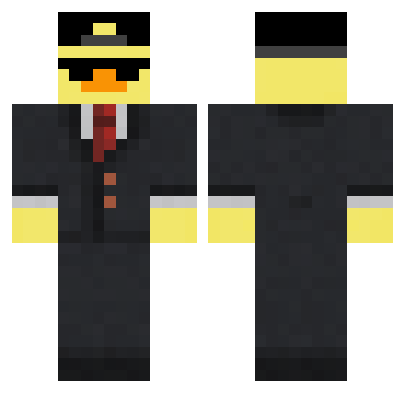 Ronaa54 Minecraft skin, front and back view