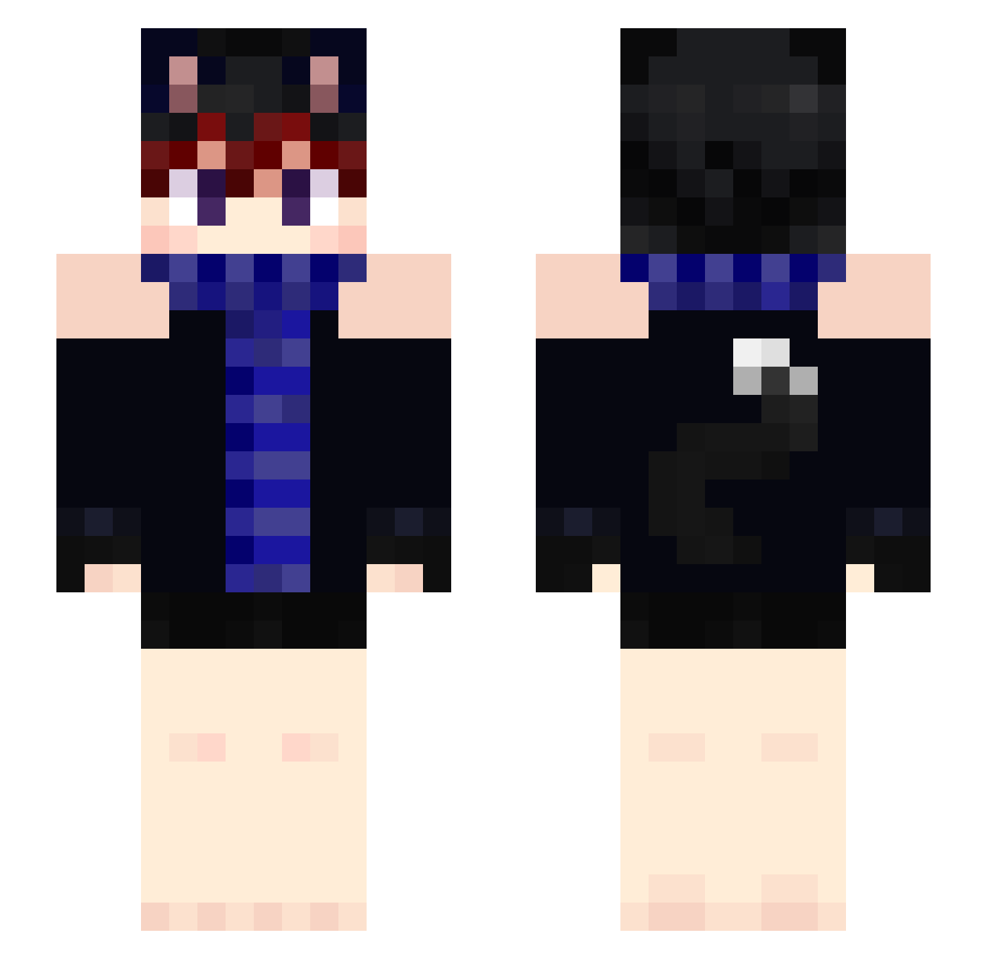 Nominari Minecraft skin, front and back view