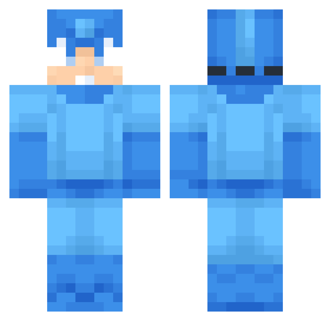 star_199X Minecraft skin, front and back view