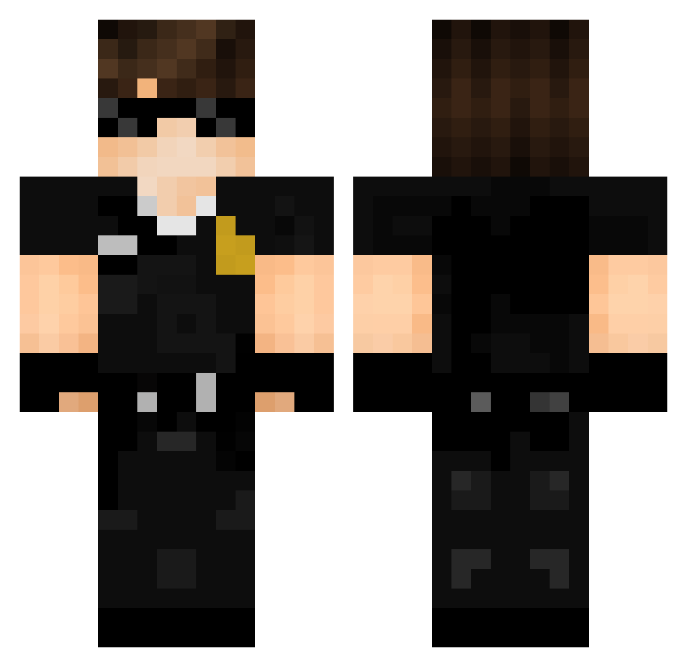 Spyki10 Minecraft skin, front and back view