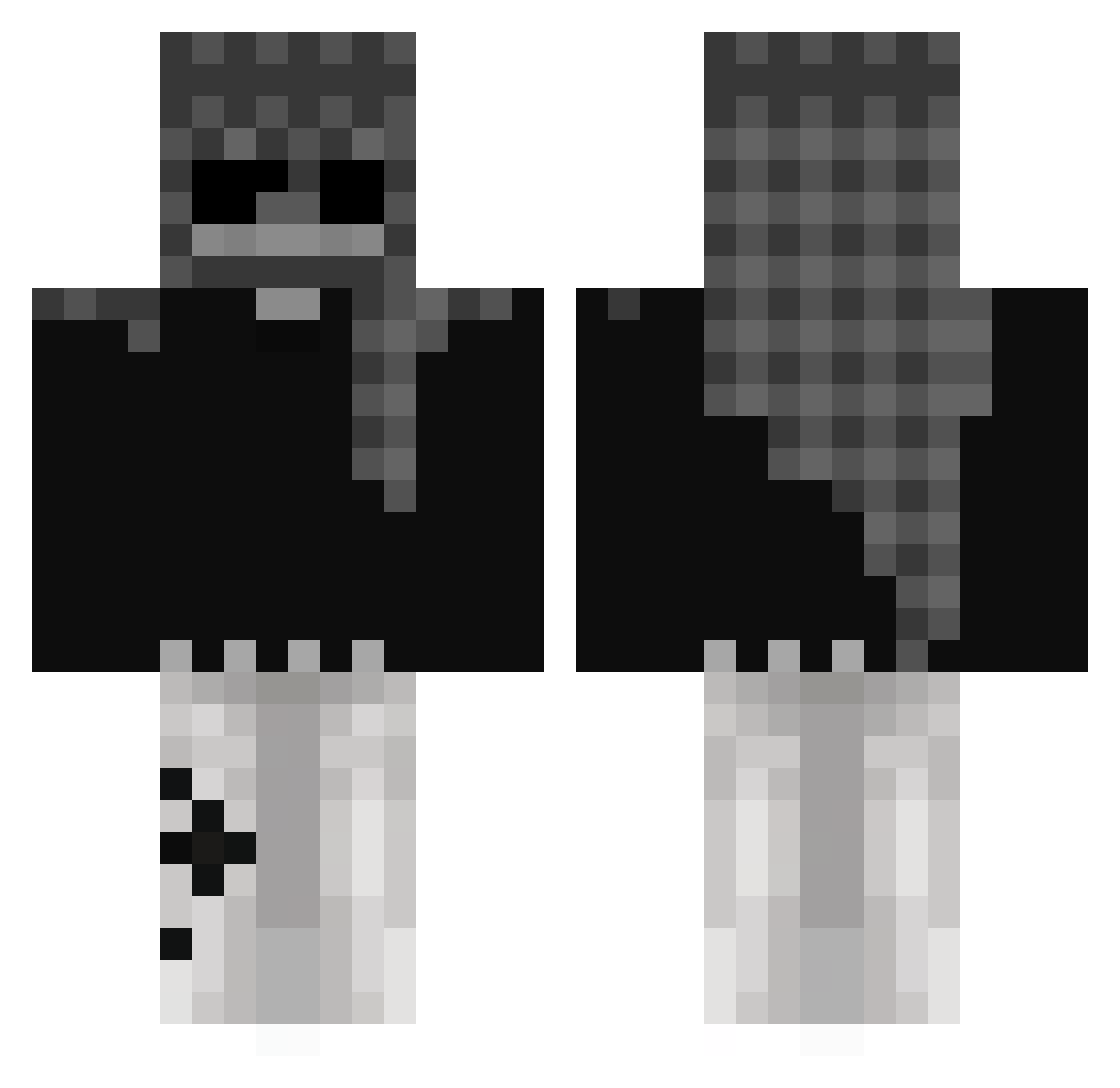 Ghurai Minecraft skin, front and back view