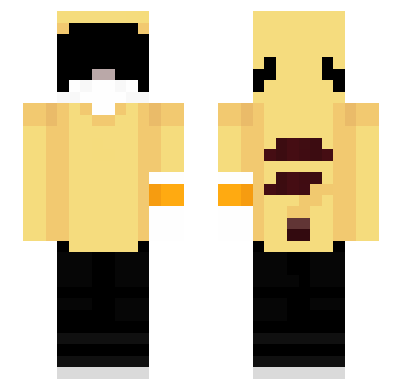 Wave_Ryan Minecraft skin, front and back view