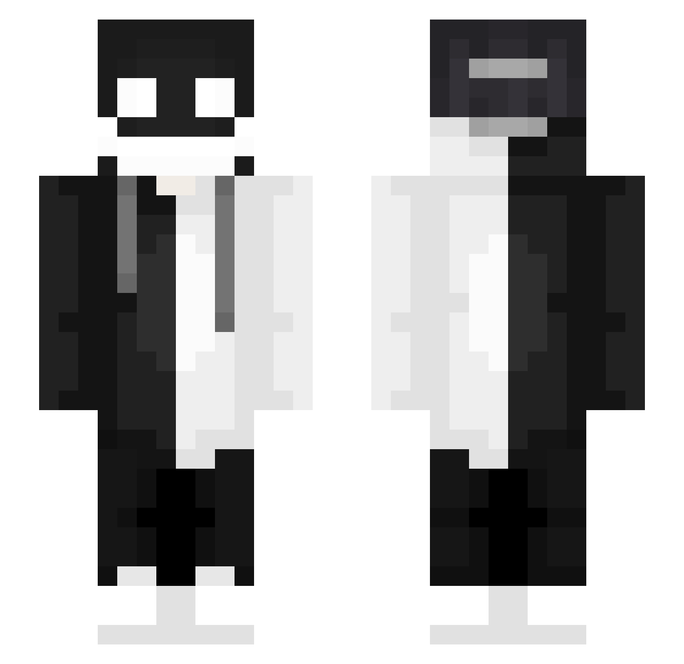 IanBigi Minecraft skin, front and back view