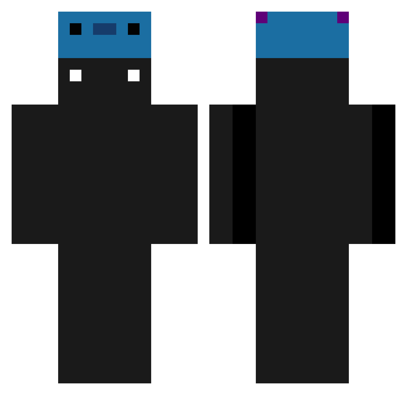 Jormungandr_x Minecraft skin, front and back view