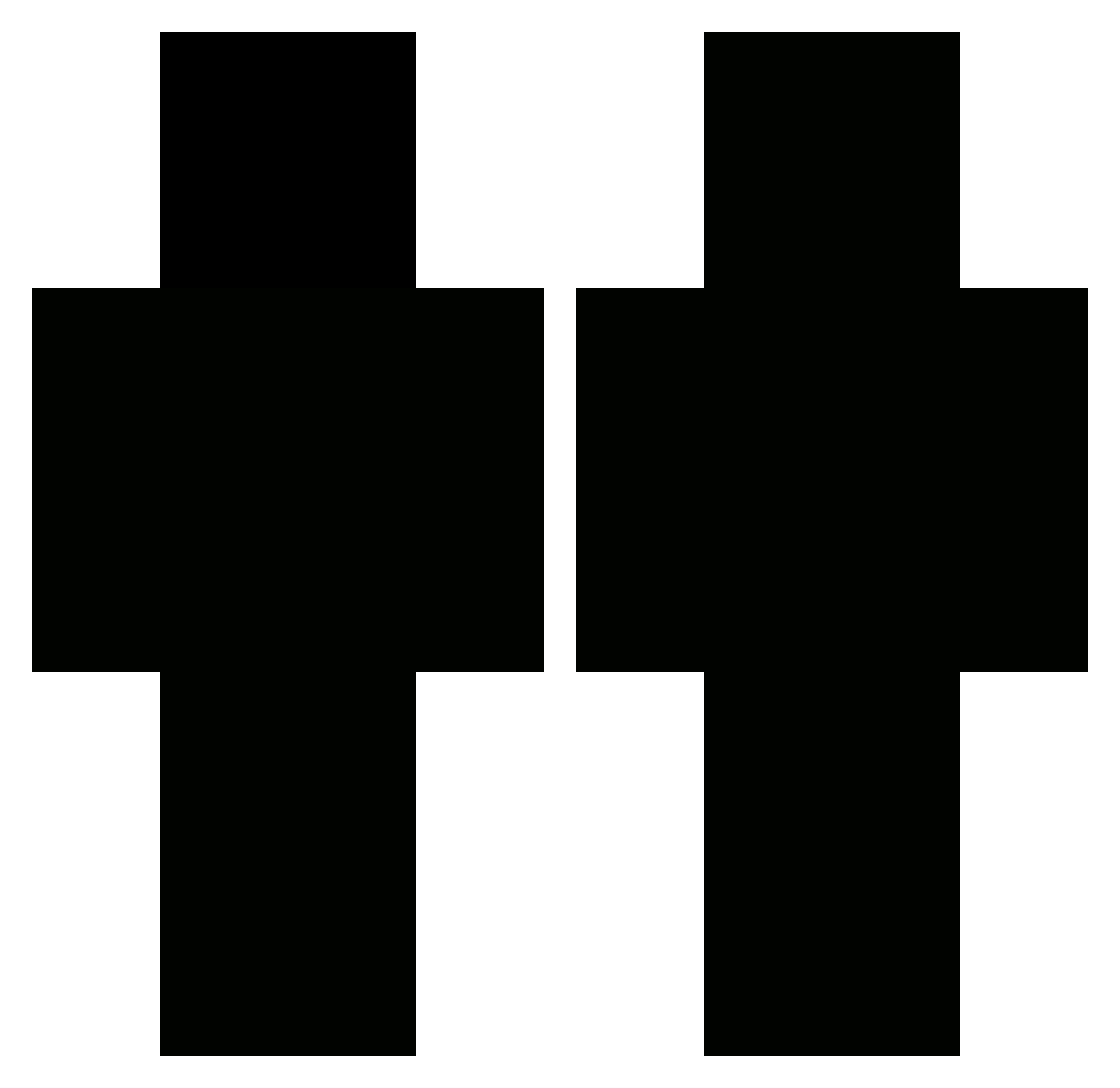 skvll Minecraft skin, front and back view