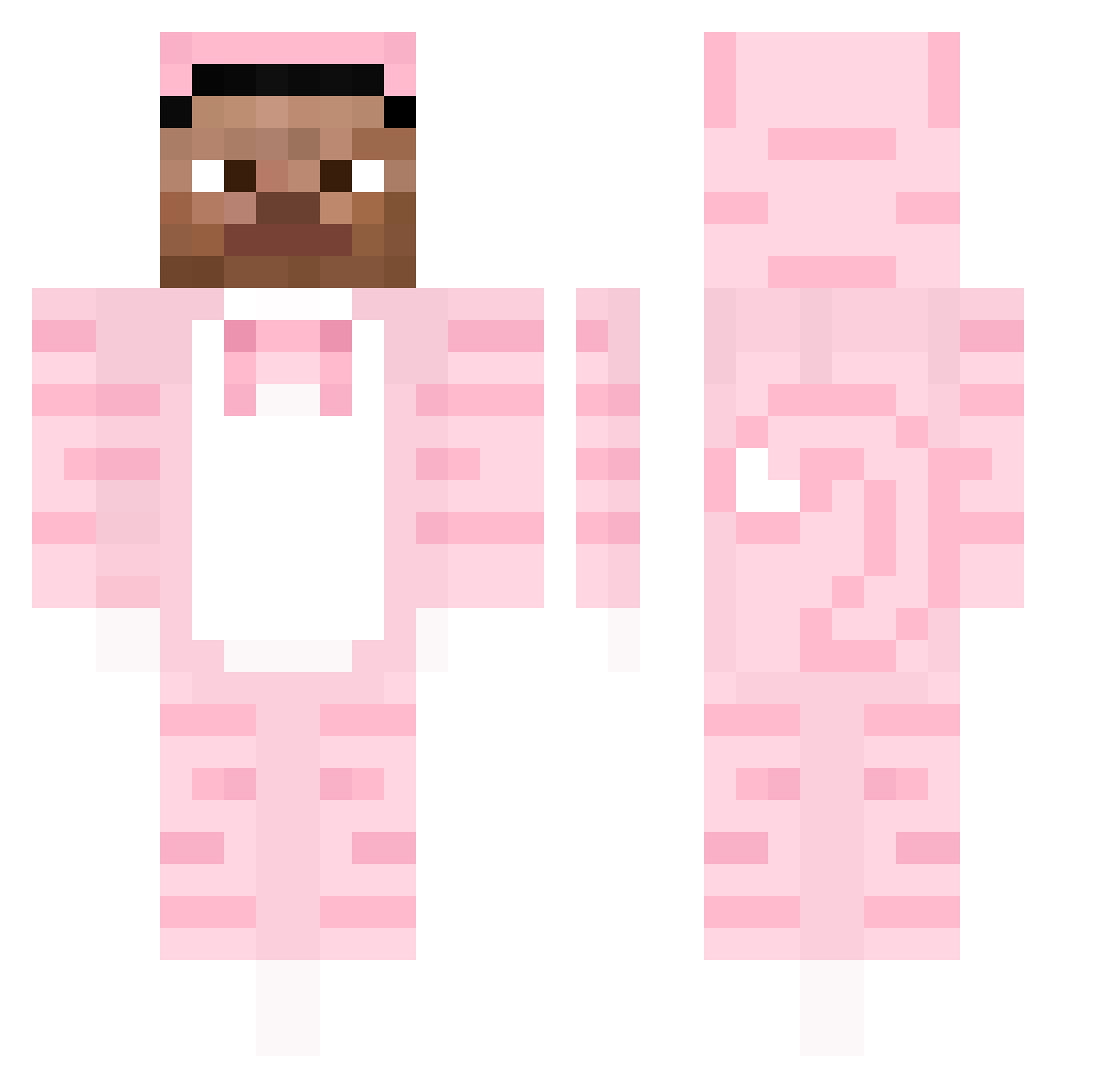 _AbstractPlayer Minecraft skin, front and back view