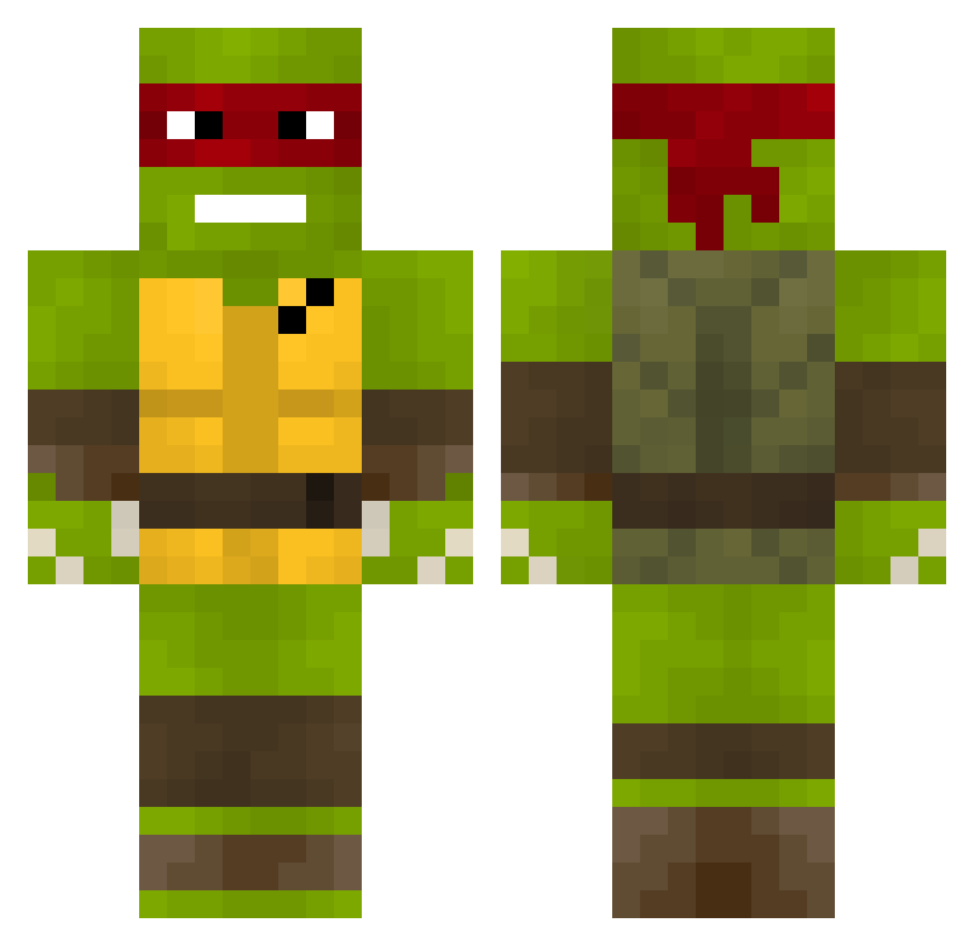 rylercash Minecraft skin, front and back view