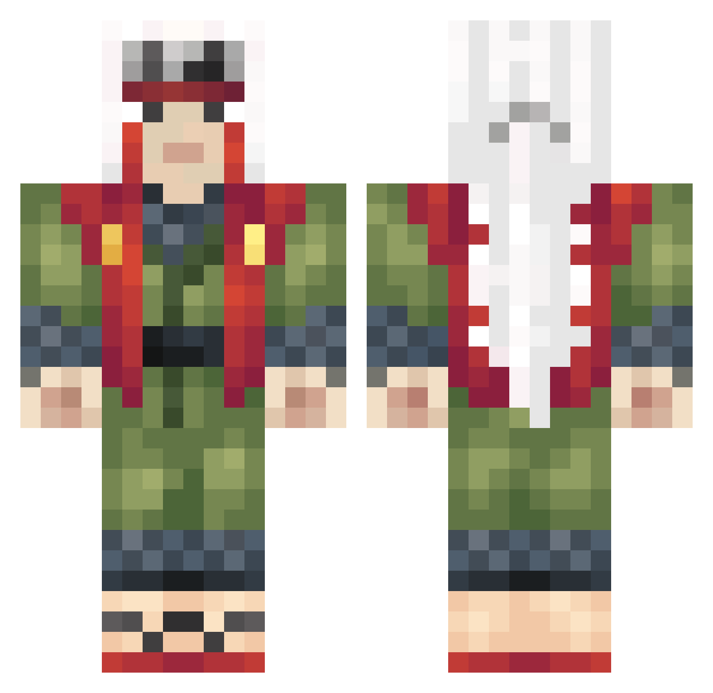 JozHe Minecraft skin, front and back view