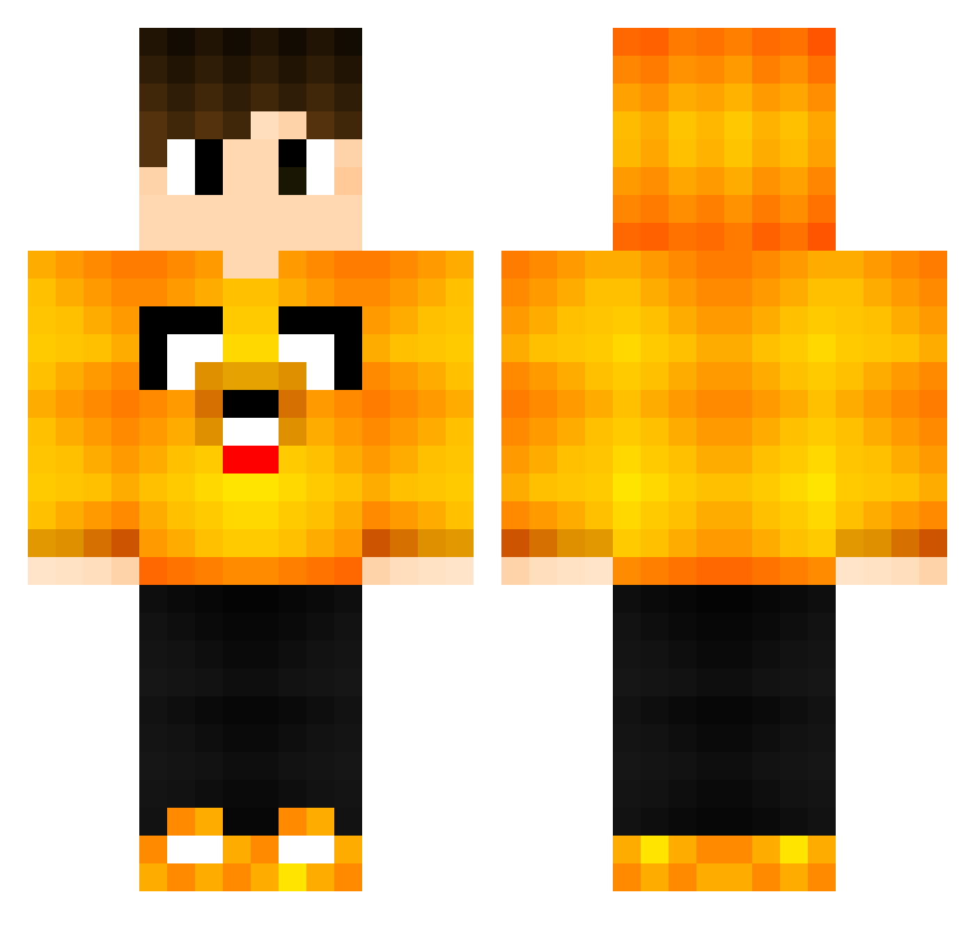 Stormway Minecraft skin, front and back view