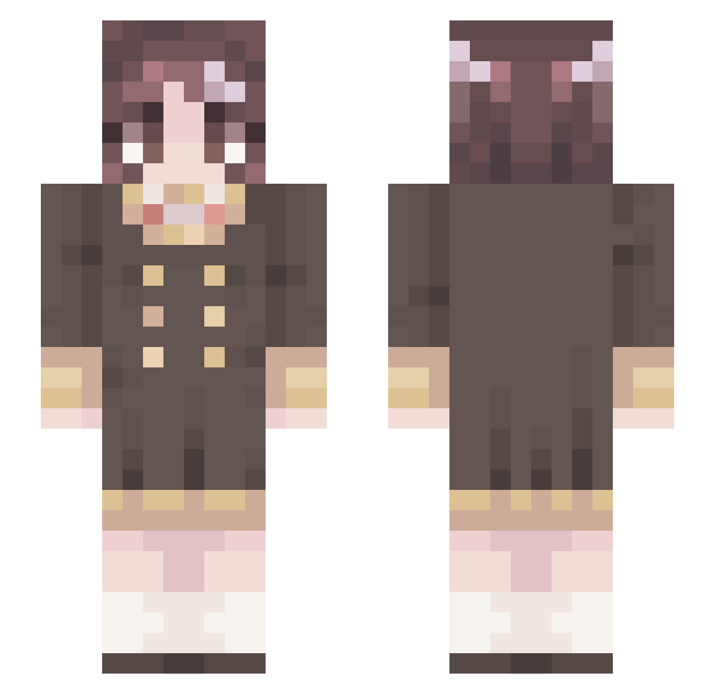 GeorgeBee12 Minecraft skin, front and back view