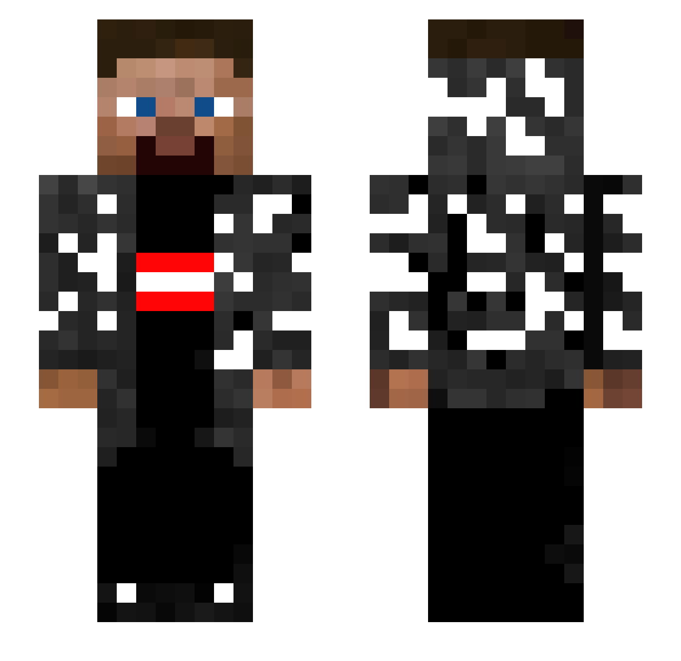 PresidentBeast0 Minecraft skin, front and back view