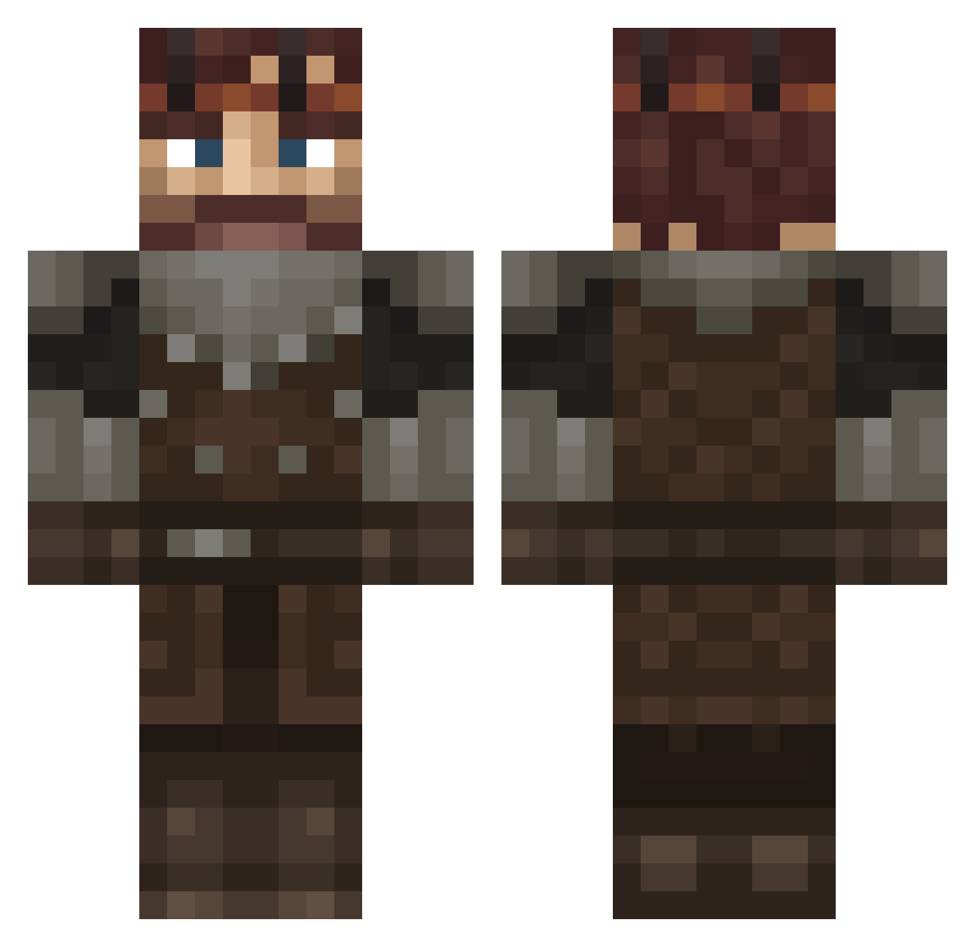 Salted_Pumpkiin Minecraft skin, front and back view
