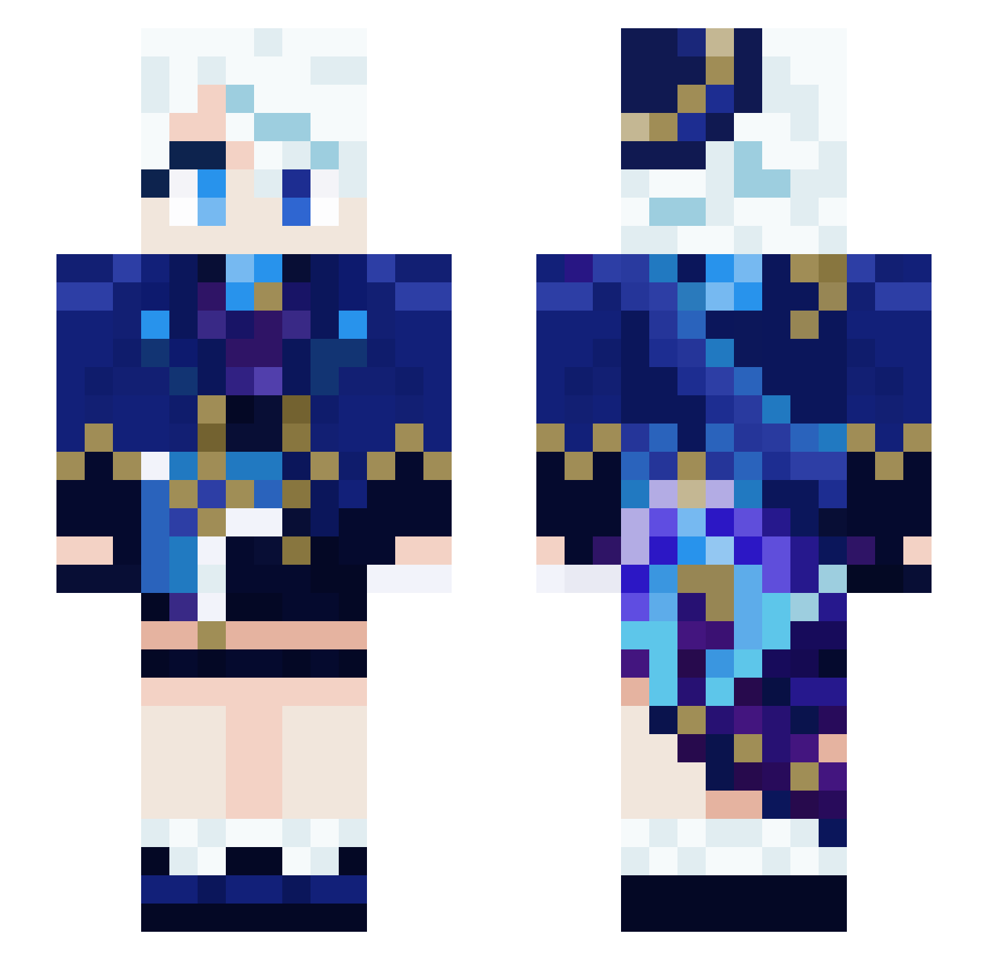 Daanish2005 Minecraft skin, front and back view