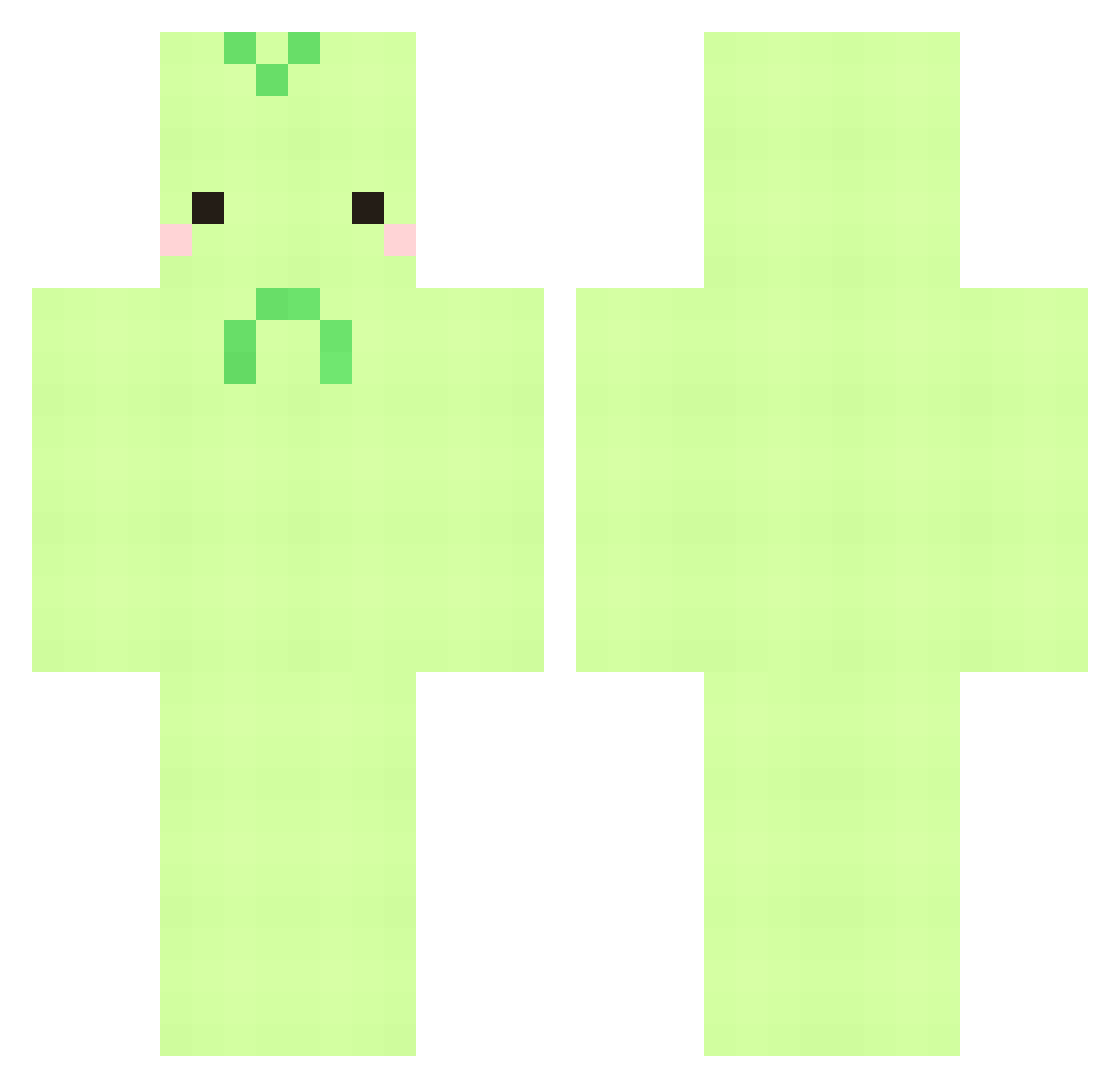 Zl_Mushroom Minecraft skin, front and back view