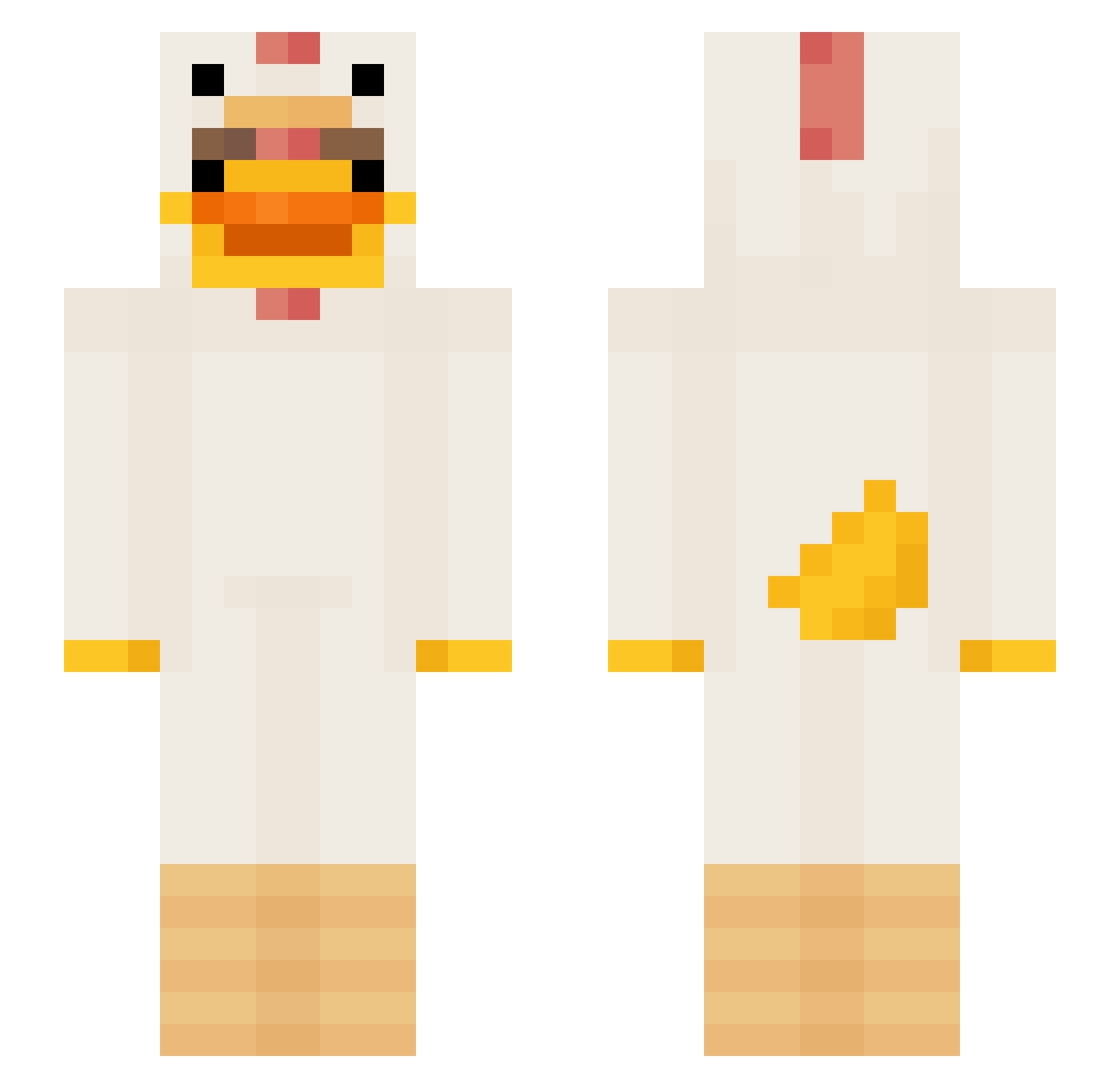 Crver2 Minecraft skin, front and back view