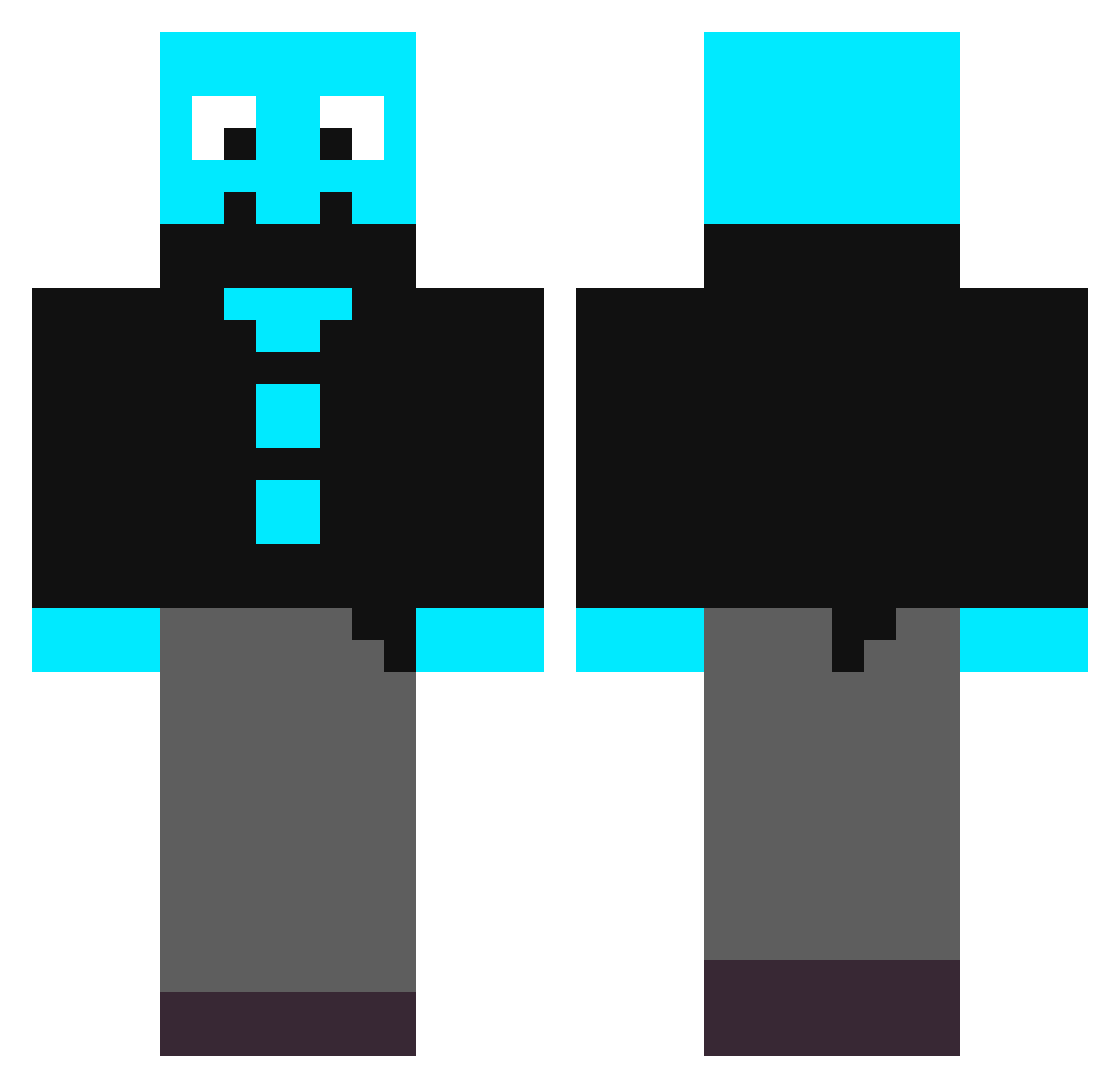 SavitarGoat Minecraft skin, front and back view