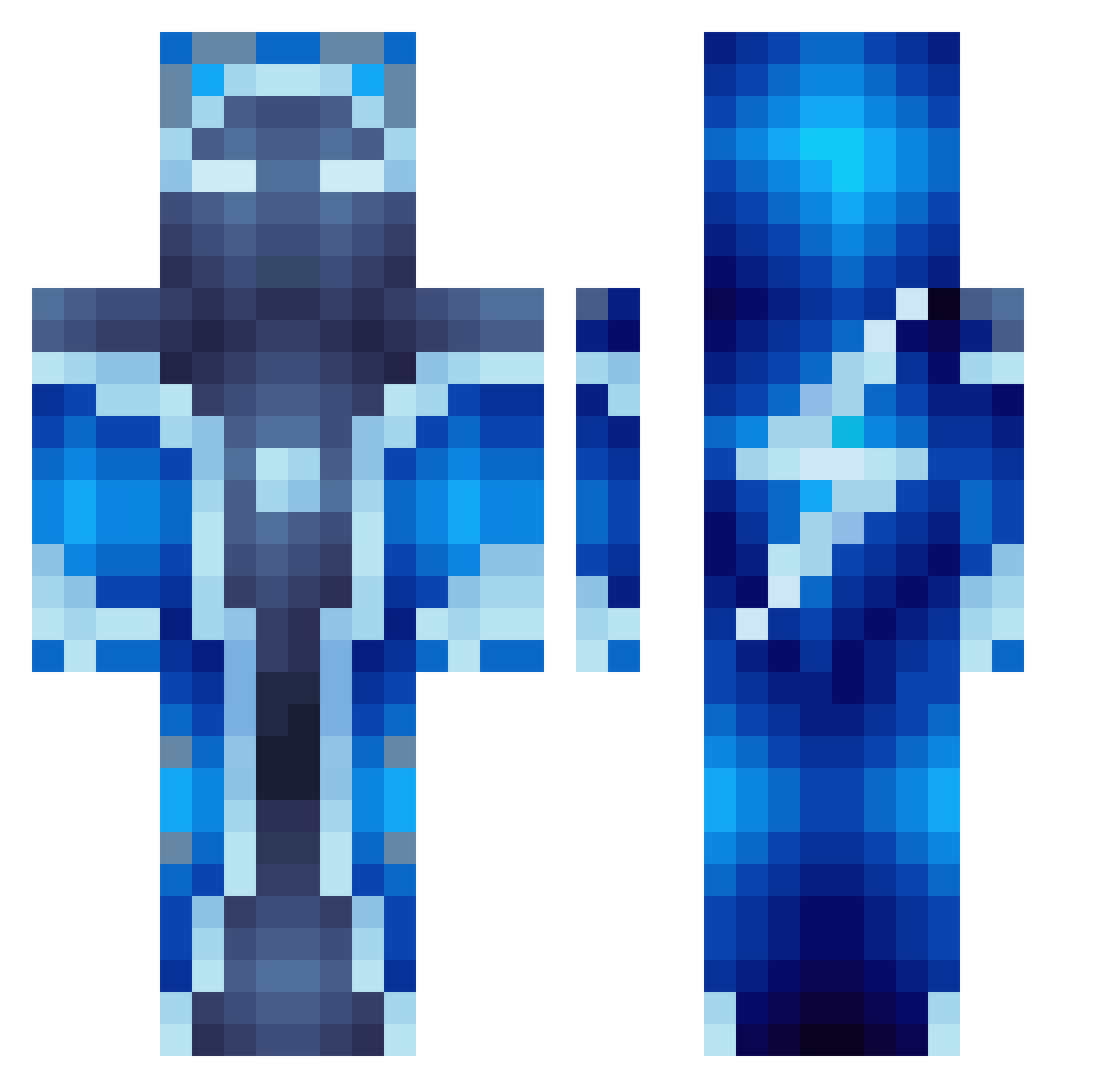 Pooks__ Minecraft skin, front and back view