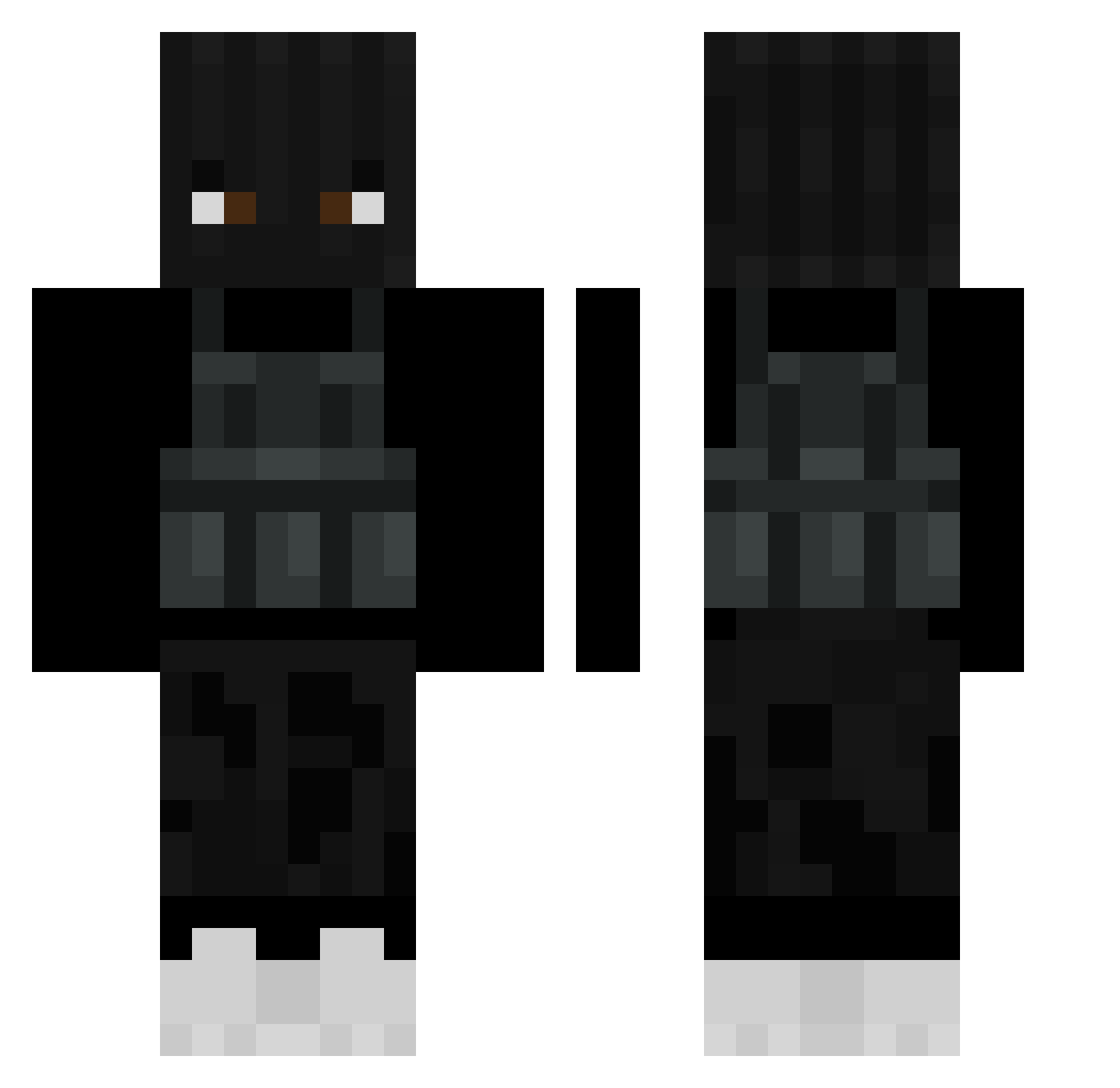 Steezy9777 Minecraft skin, front and back view