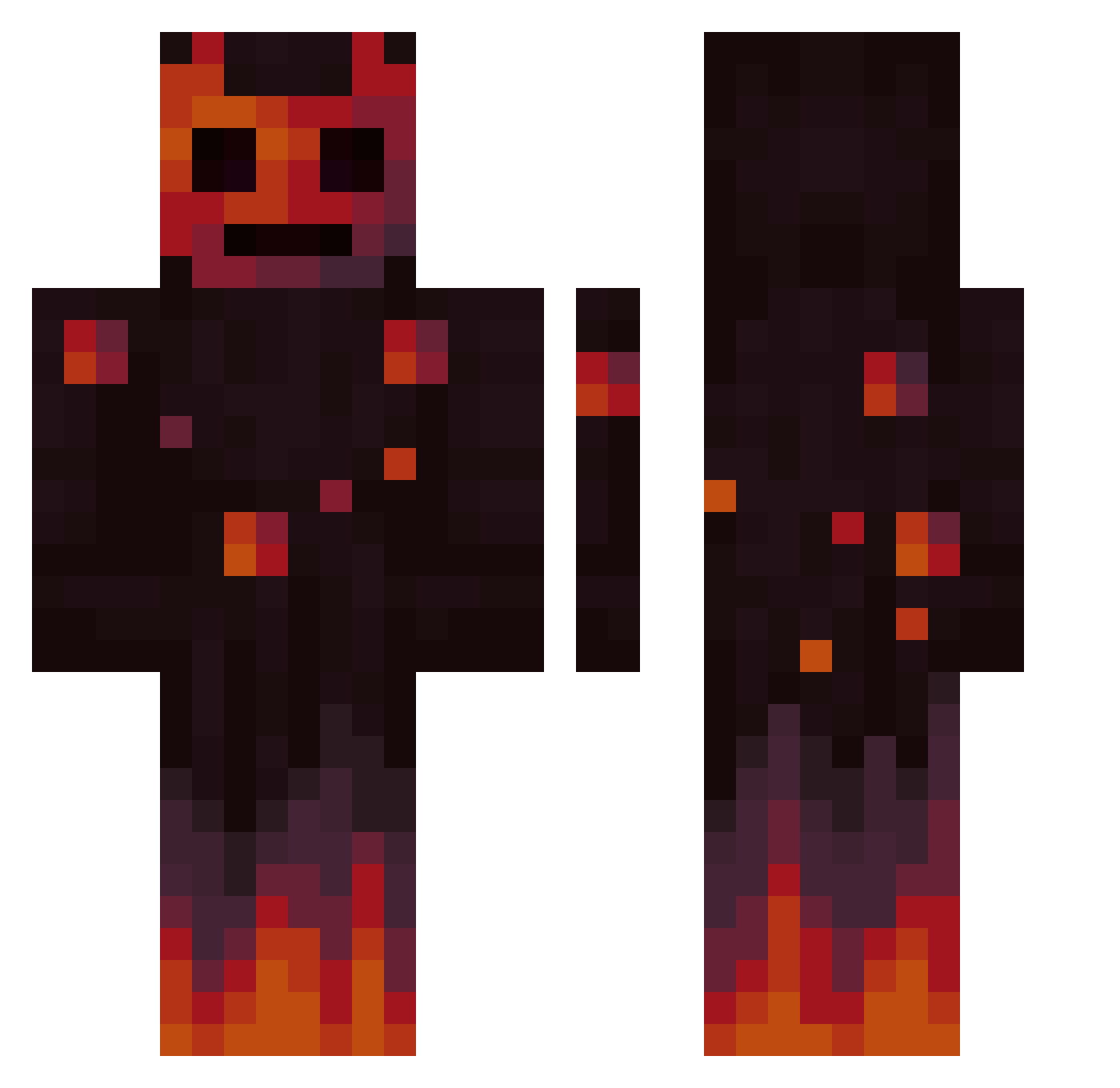 Precision_DK Minecraft skin, front and back view