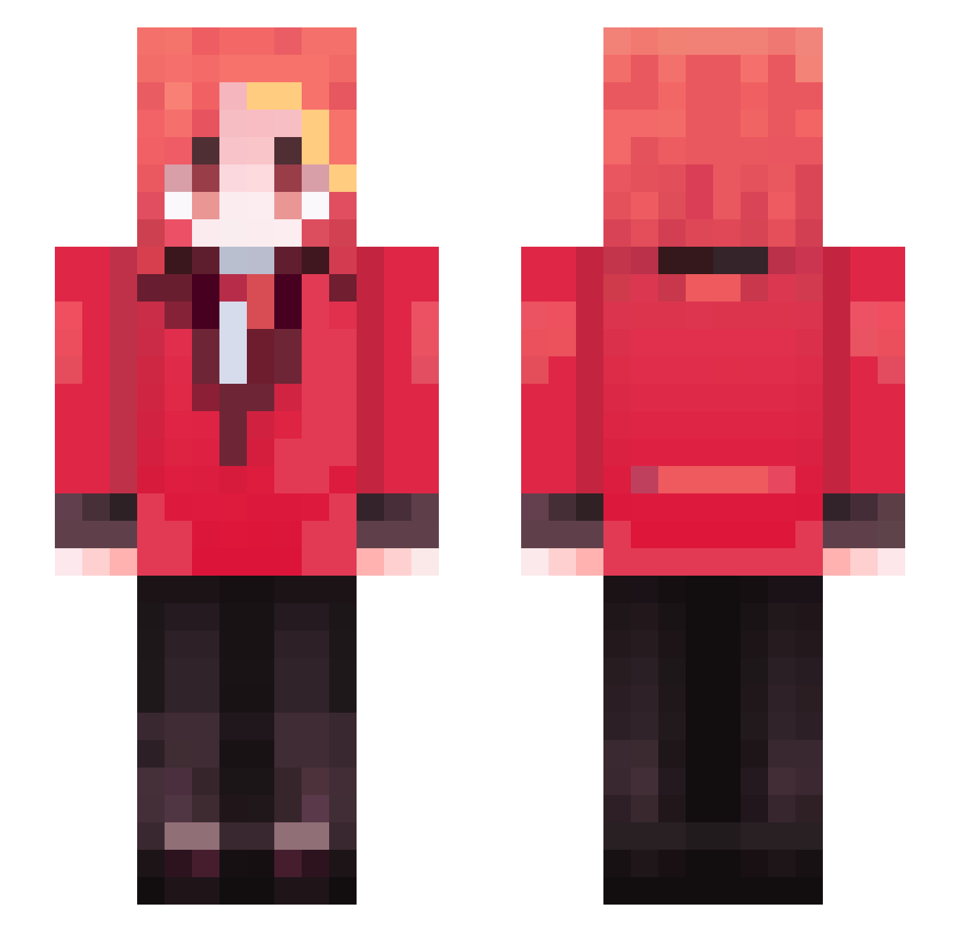BrCheese Minecraft skin, front and back view