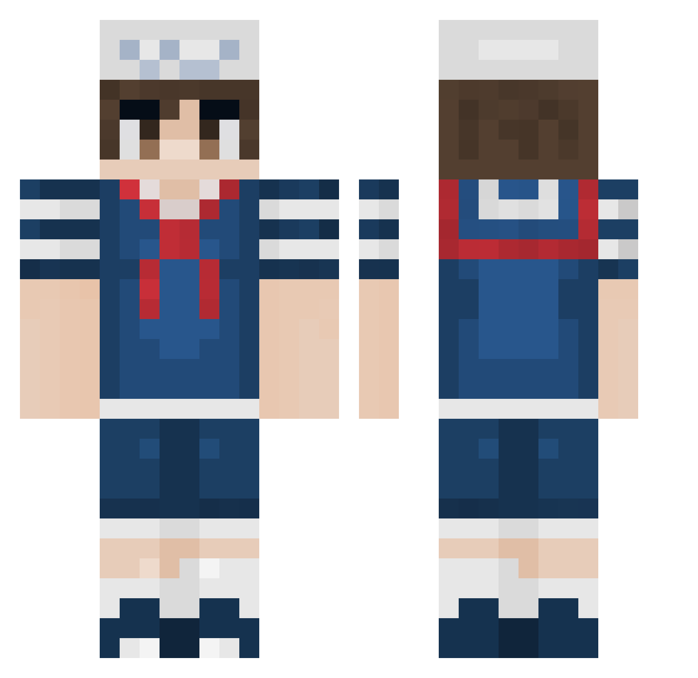 505r Minecraft skin, front and back view