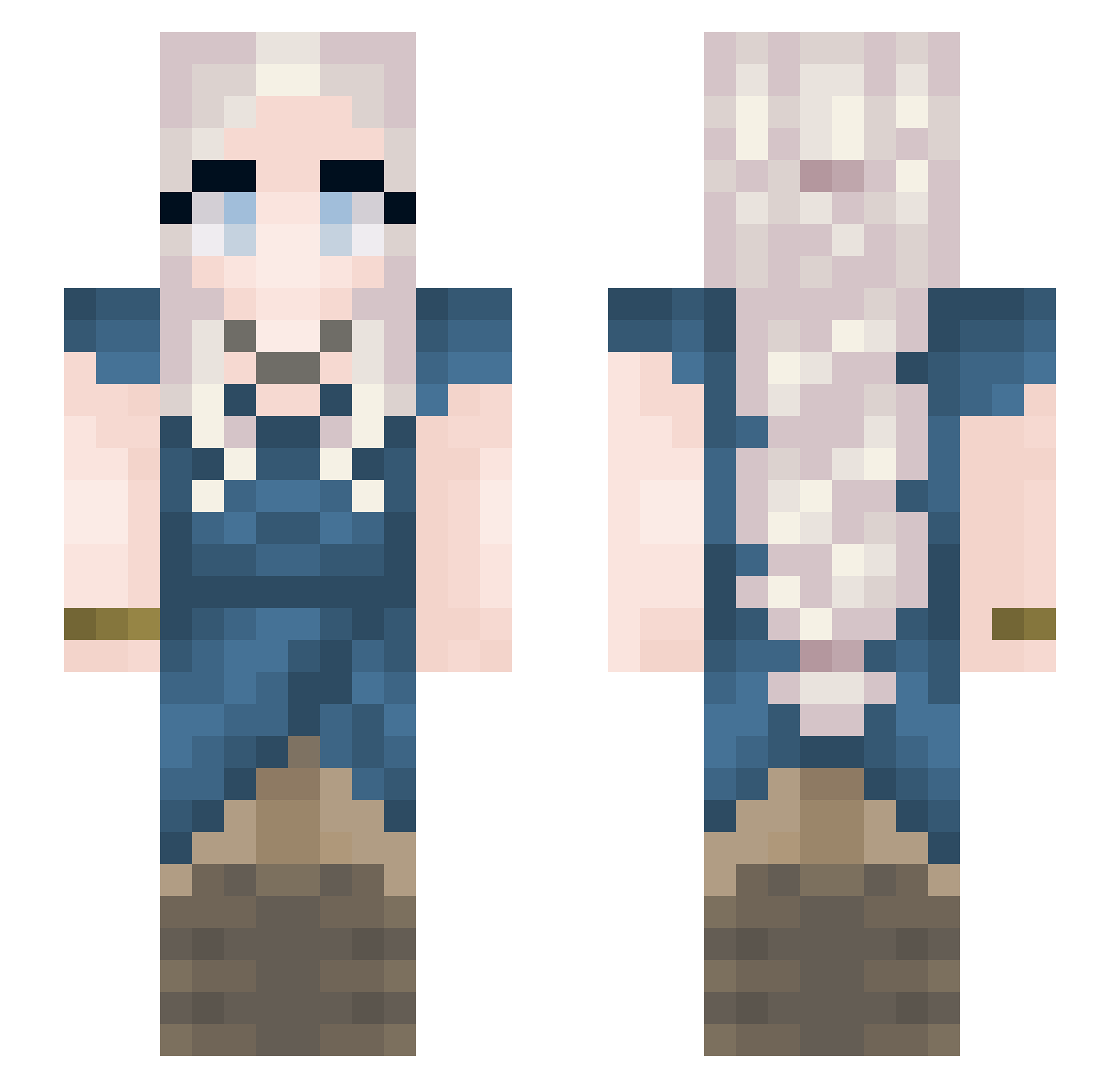 Jay_xee Minecraft skin, front and back view