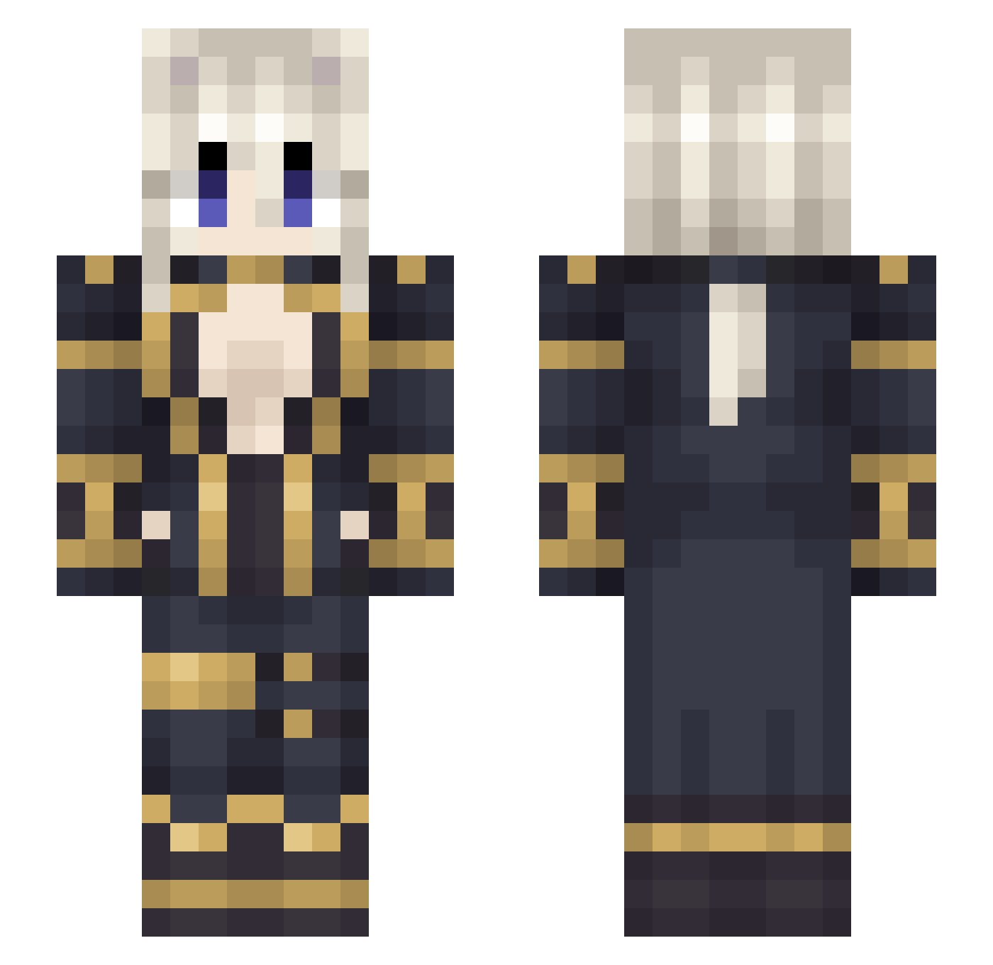 Zeta_the_Prodigy Minecraft skin, front and back view