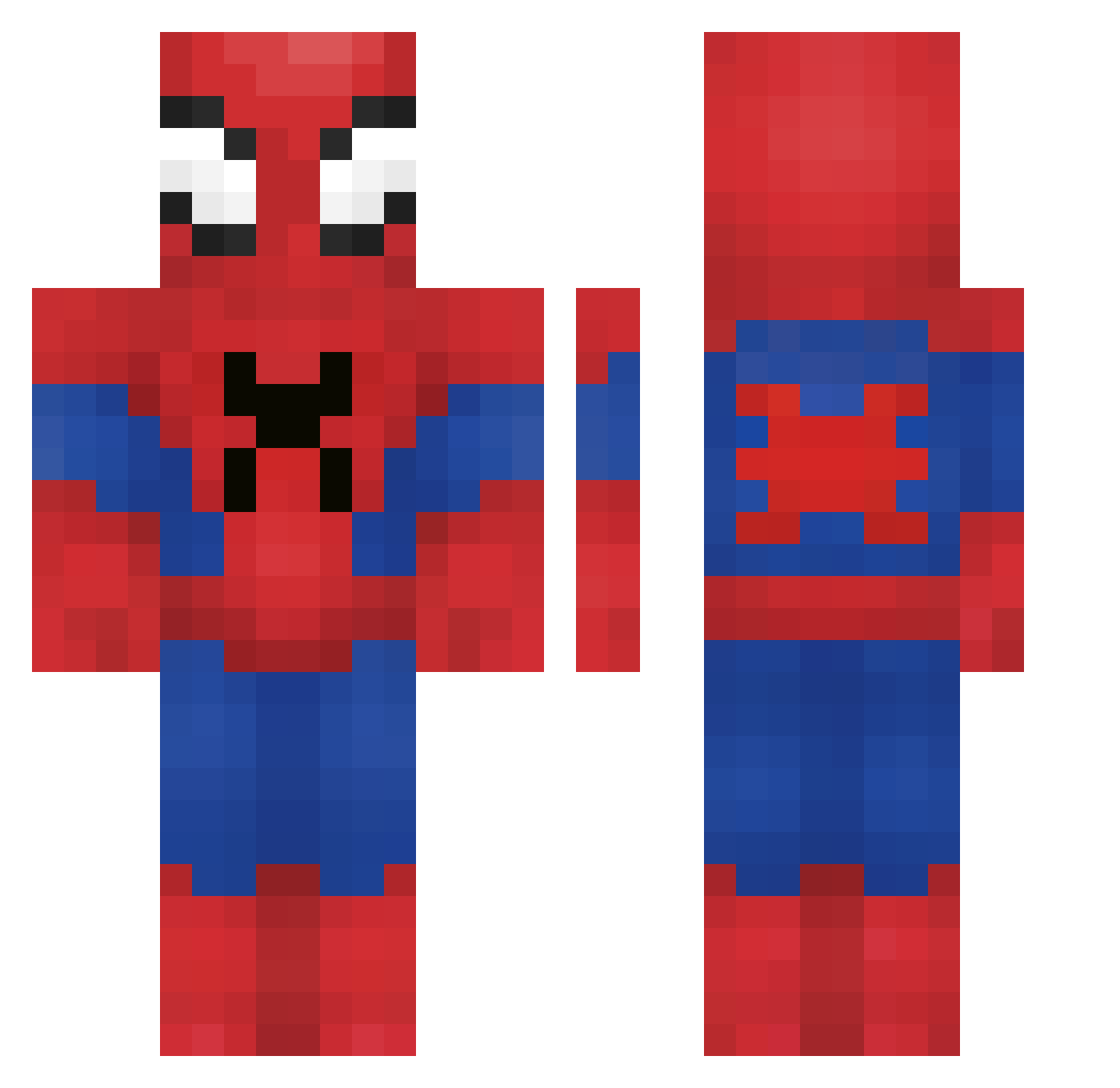 Swondle Minecraft skin, front and back view
