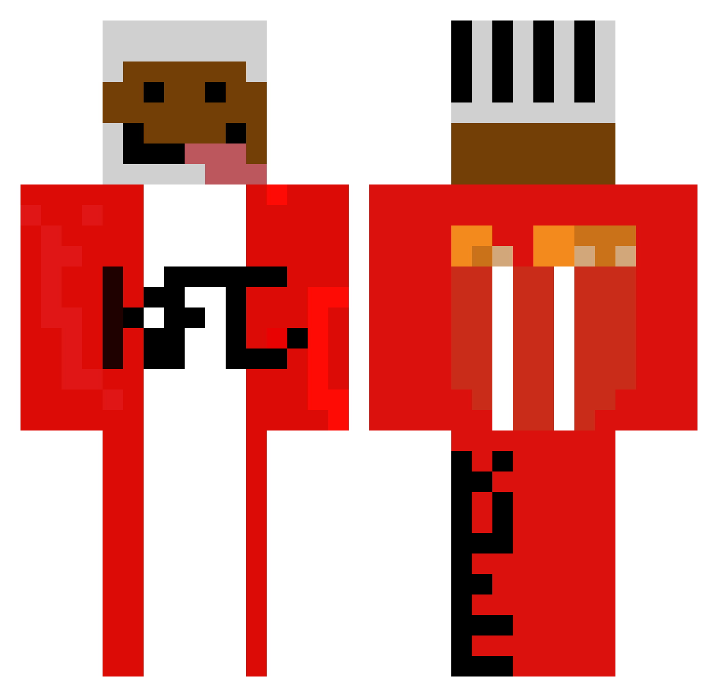 Edwer Minecraft skin, front and back view