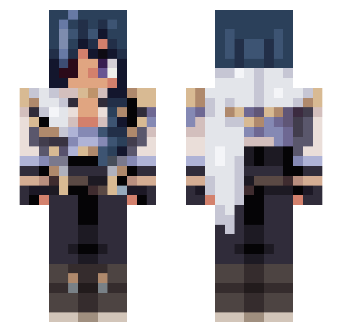 princeofvoid Minecraft skin, front and back view